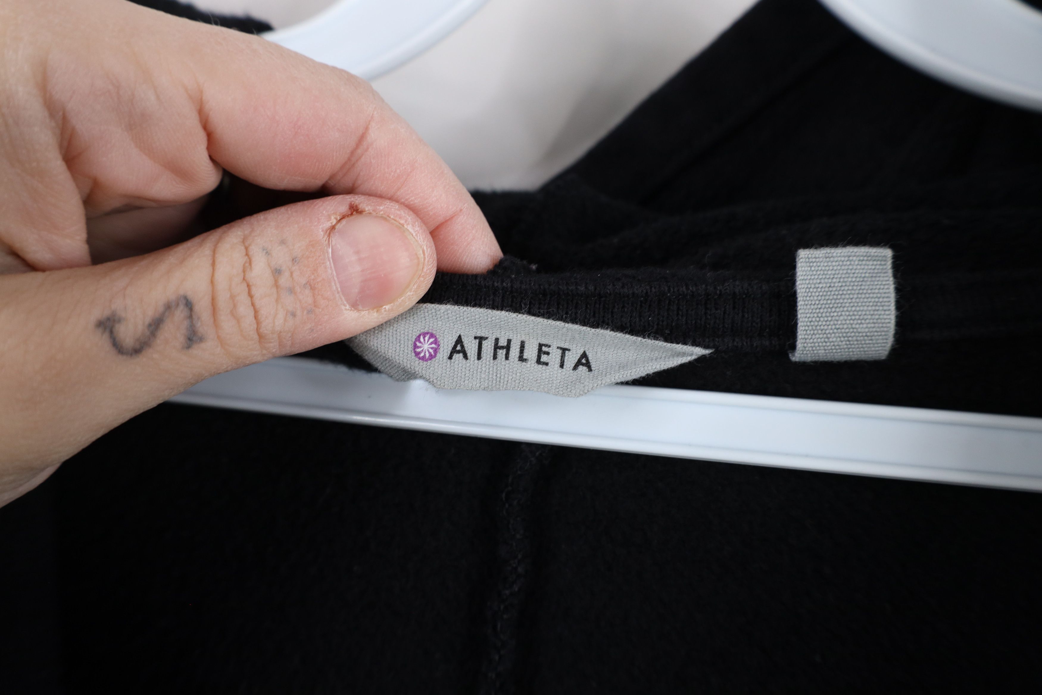 Athleta × Vintage Athleta Faded Prajna Wrap Open Front Hoodie Sweatshirt Black Size S / US 4 / IT 40 - 8 Thumbnail