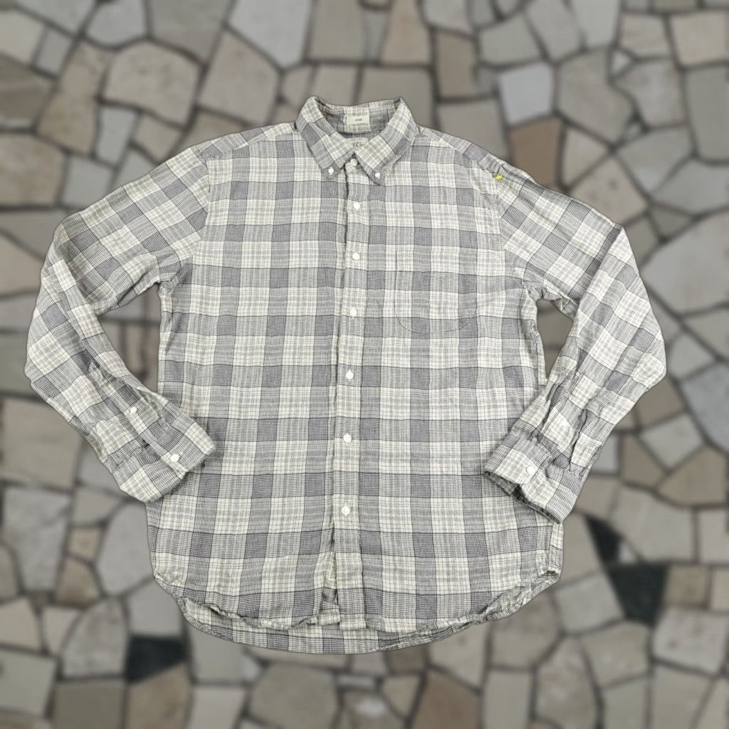 J.Crew J.CREW Shirt Mens Large Blue Gray Plaid Button-Up Linen Shirts Casual Outdoor Button-Down Pockets N/A Size US L / EU 52-54 / 3 - 1 Thumbnail