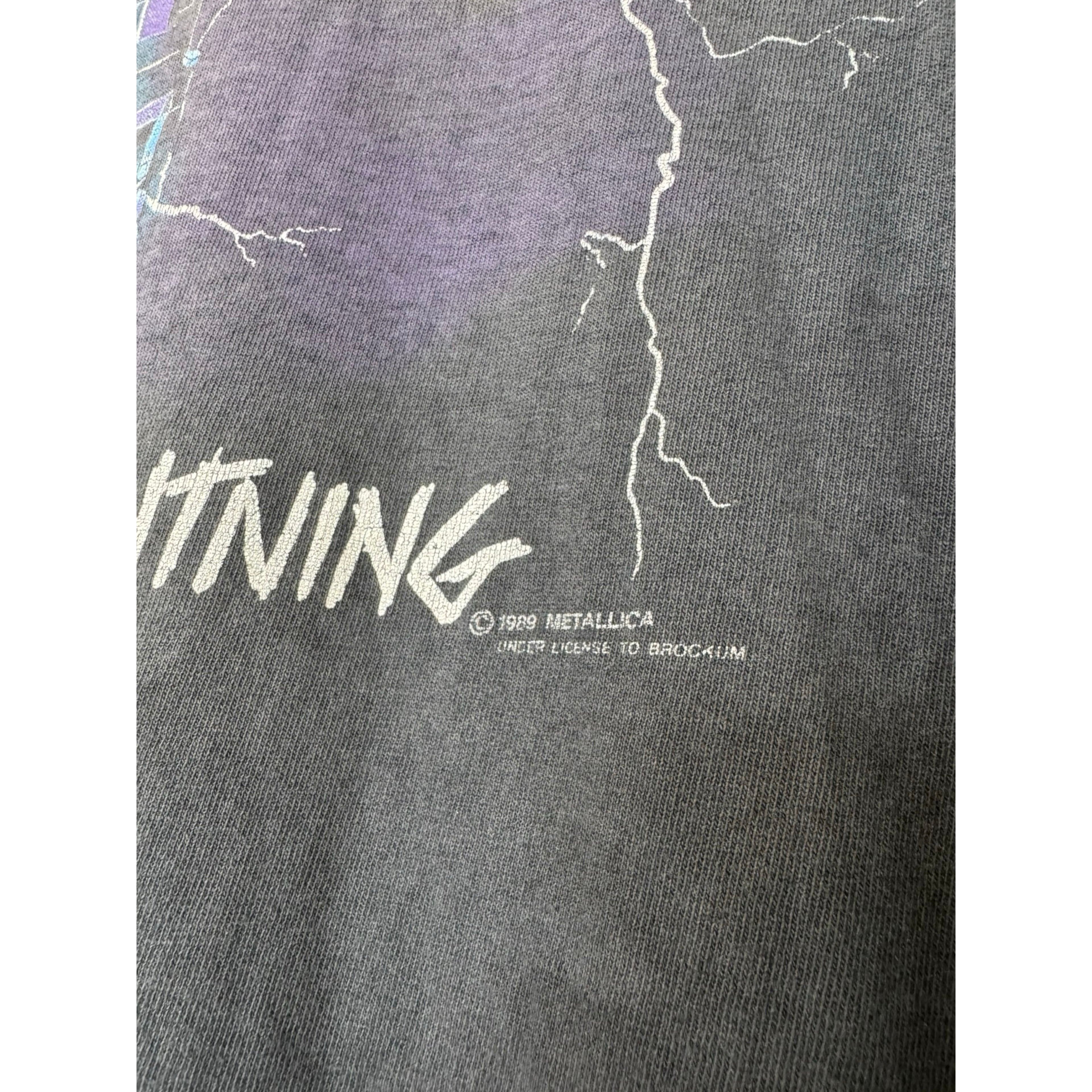 Vintage Metallica "Ride The Lightning" T-Shirt 1989 Size US XL / EU 56 / 4 - 5 Thumbnail