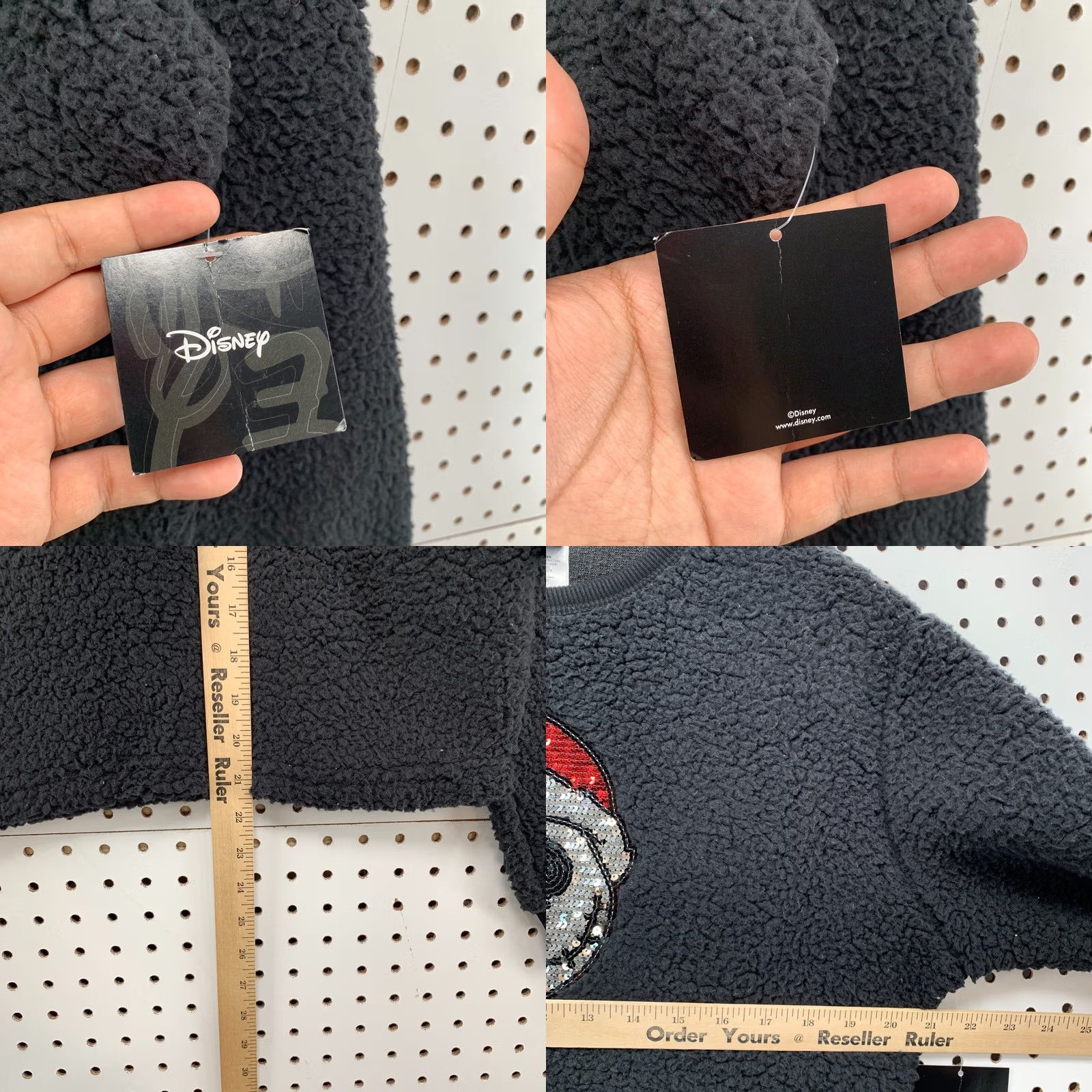 Disney Disney Nightmare Before Christmas Fleece Sherpa Sweater Womens Medium 21x22 Black Crew Neck Pullover Christmas Toys & Games Disney Princesses Womens Size M / US 6-8 / IT 42-44 - 9 Thumbnail