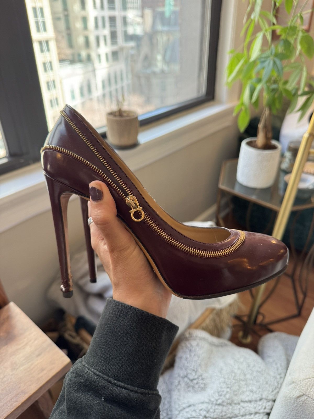 Salvatore Ferragamo Red Ferragamo Zipper heel Size US 10 / IT 40 - 2 Thumbnail