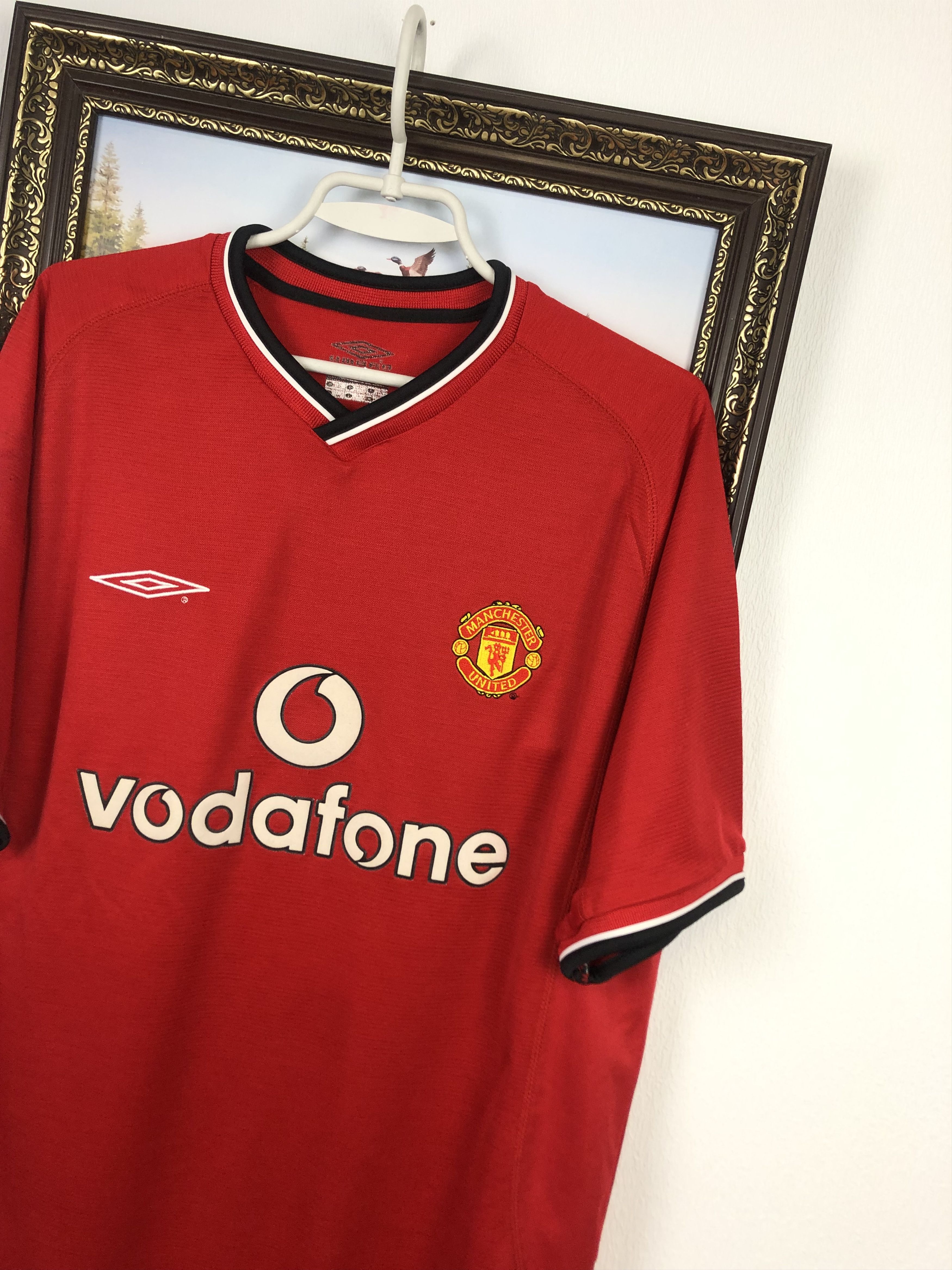 Vintage Manchester United football shirt 2000 Soccer Umbro Jersey Size US L / EU 52-54 / 3 - 4 Thumbnail