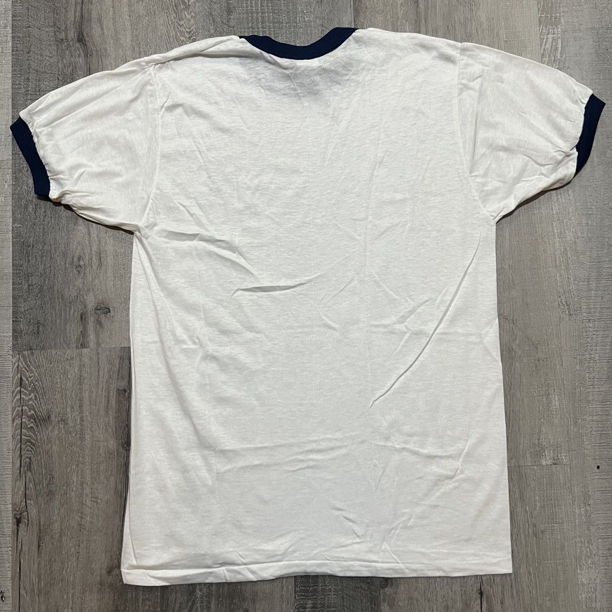 Vintage VTG Air Force Academy 70s/80s White Ringer USAF Military Tee Size US L / EU 52-54 / 3 - 4 Thumbnail