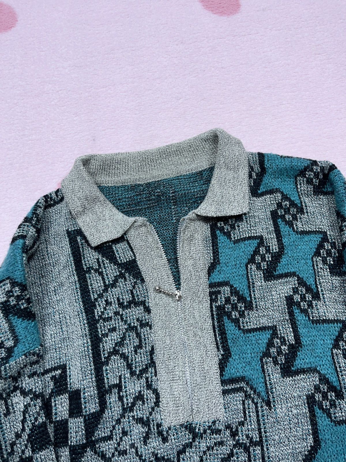 Japanese Brand × Vintage ➕ vintage funky 90s 00s y2k abstract sweater wool Size US M / EU 48-50 / 2 - 4 Thumbnail