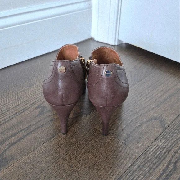 Vince Camuto Vala Dark Roast Leather Bootie Classic Fall Party Travel Size US 8 / IT 38 - 6 Thumbnail