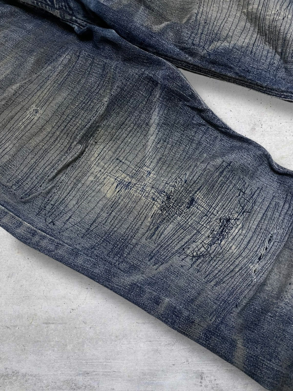 semanticdesign RARE VINTAGE HIGH STREET JAPAN CRAFTMANSHIP DISTRESSED DENIM Size US 33 - 8 Thumbnail