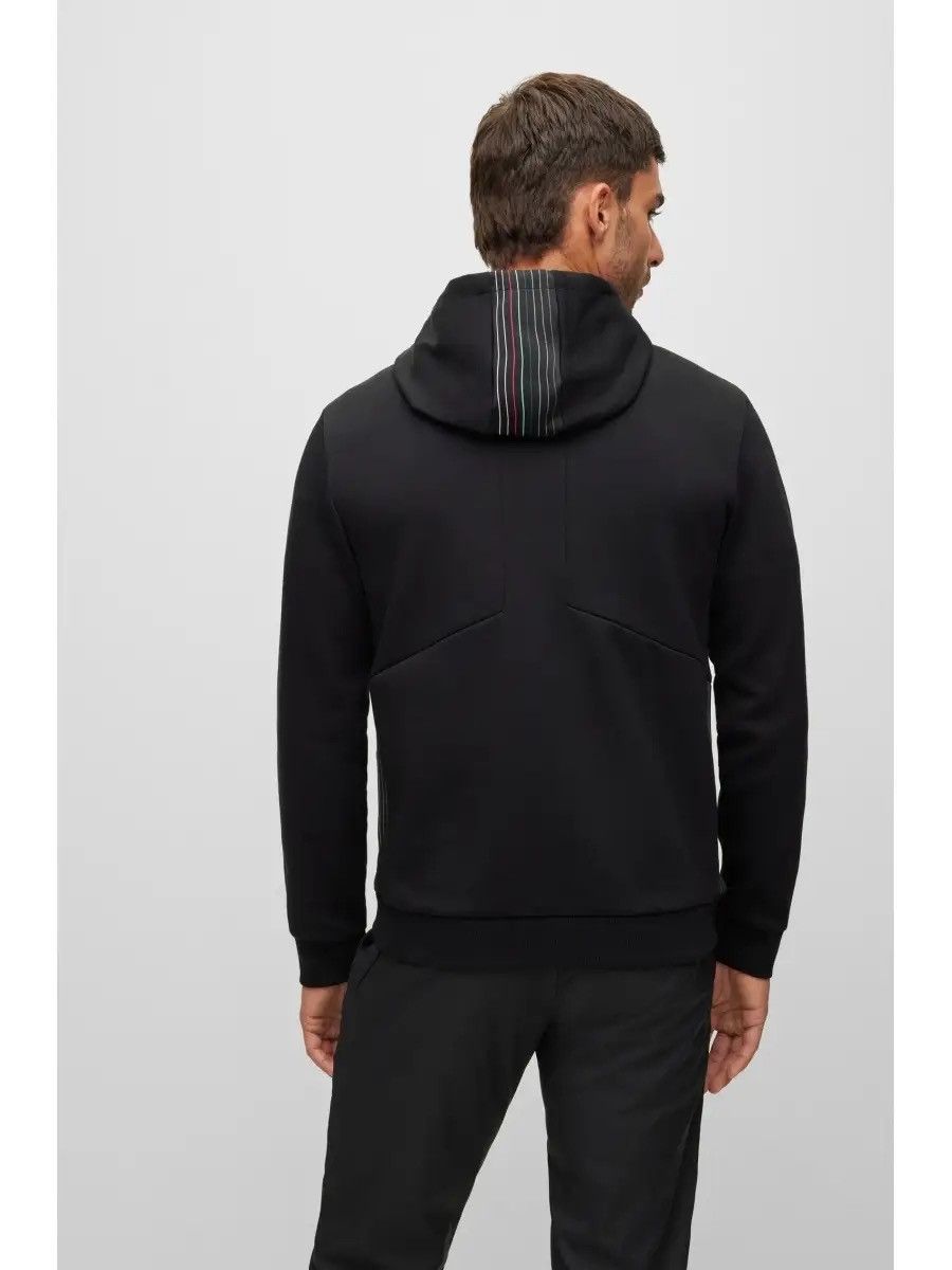 Hugo Boss 🔥 BOSS Cotton Blend Dark Athleisure Zip Hoodie — Size XL Size US XL / EU 56 / 4 - 3 Thumbnail