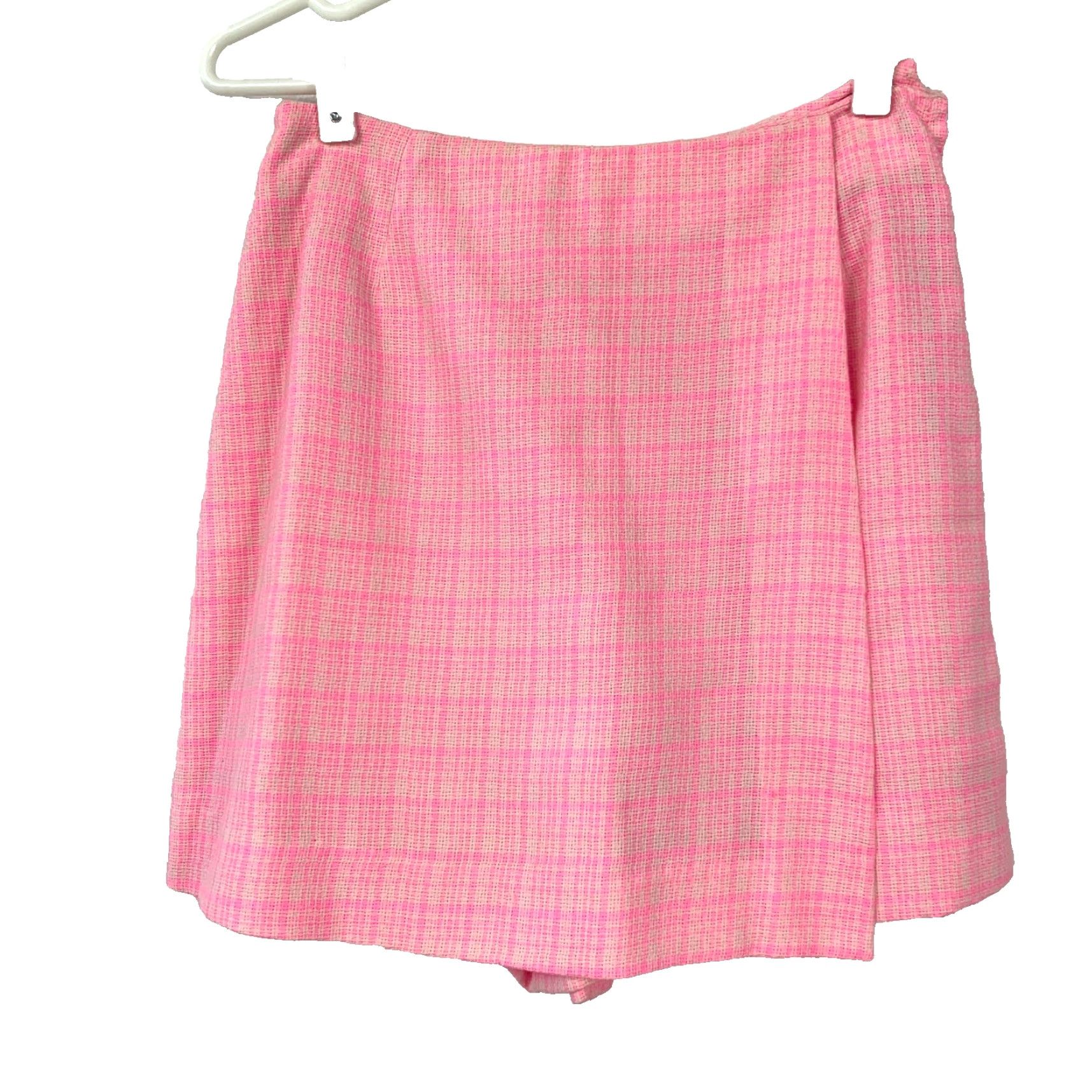 Vintage Vintage 70s Handmade Pink Twee Plaid Short Skirt Skort Tank Top Chest 34" | Mod/GoGo | Pink | 34" Waist | 1970s Vintage Original Size XXS / US 00 / IT 34 - 7 Thumbnail