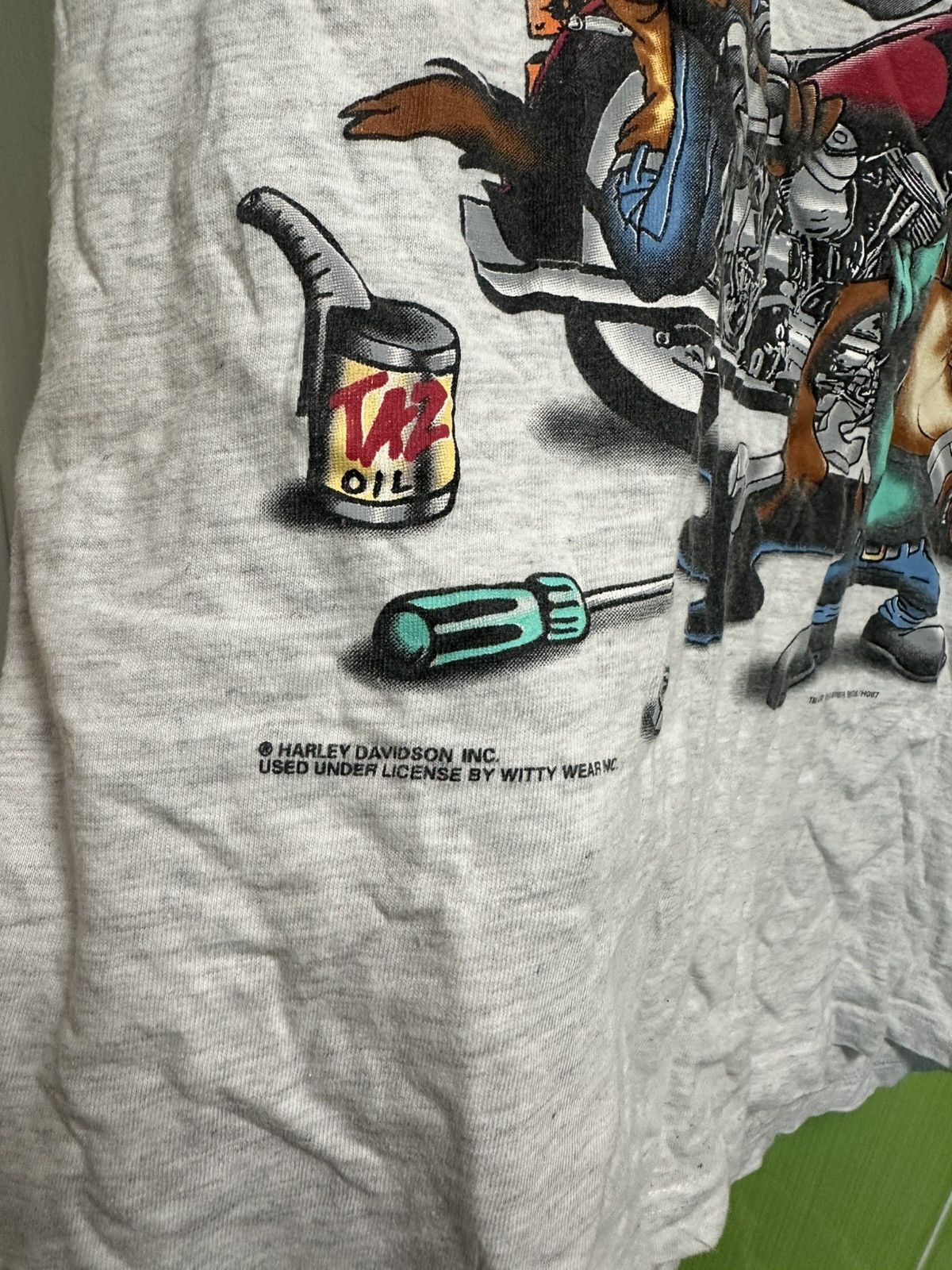 Harley Davidson × Warner Bros Vintage 1998 Harley Davidson Looney Tunes Taz Garage Riders Size US L / EU 52-54 / 3 - 4 Thumbnail
