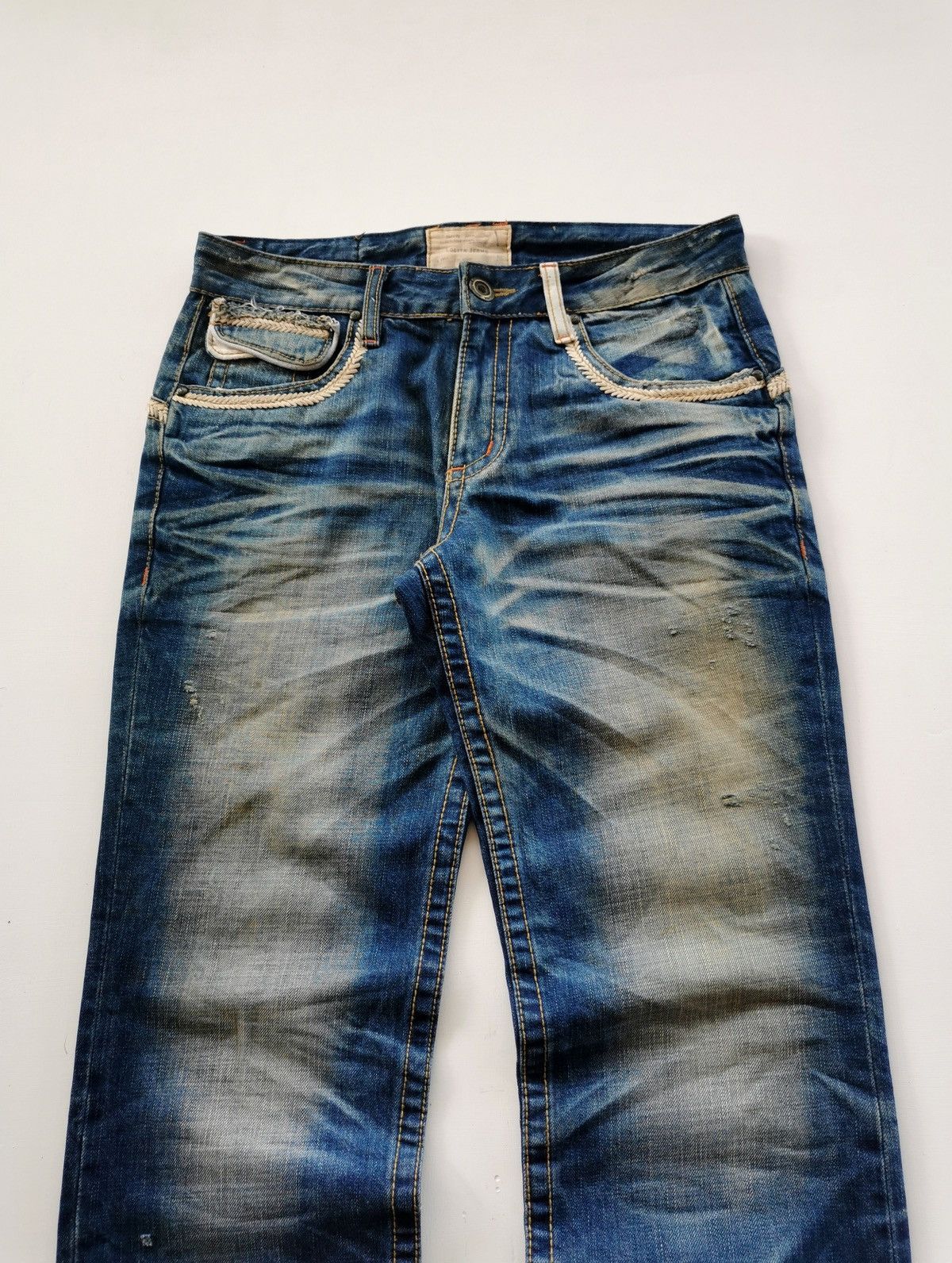 Japanese Brand Mudwash Lolita Exotic Vintage Blue Jeans Size US 32 / EU 48 - 3 Thumbnail