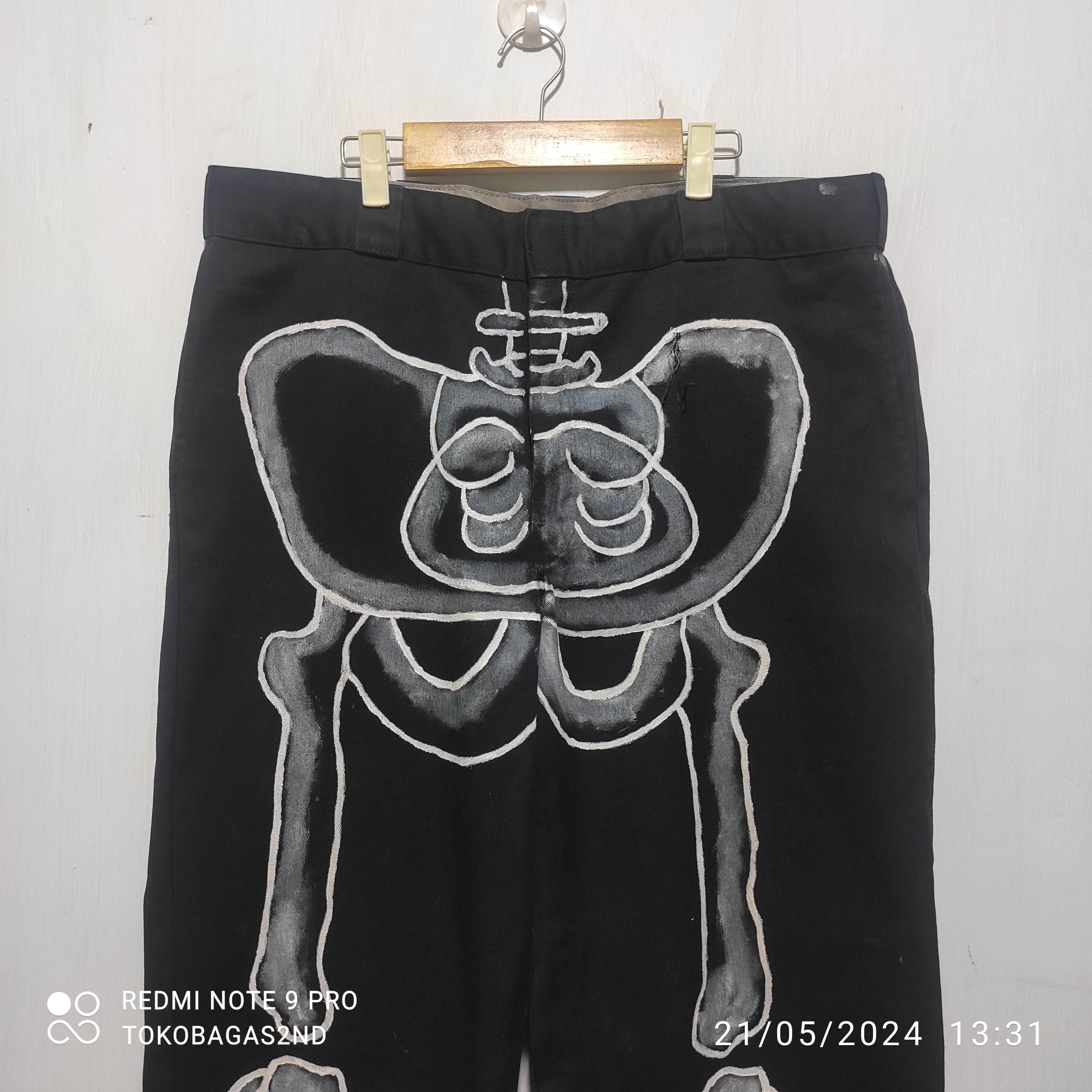 Dickies Dickies 874 Skeleton Custom Black Baggy Pants Size US 34 / EU 50 - 2 Thumbnail