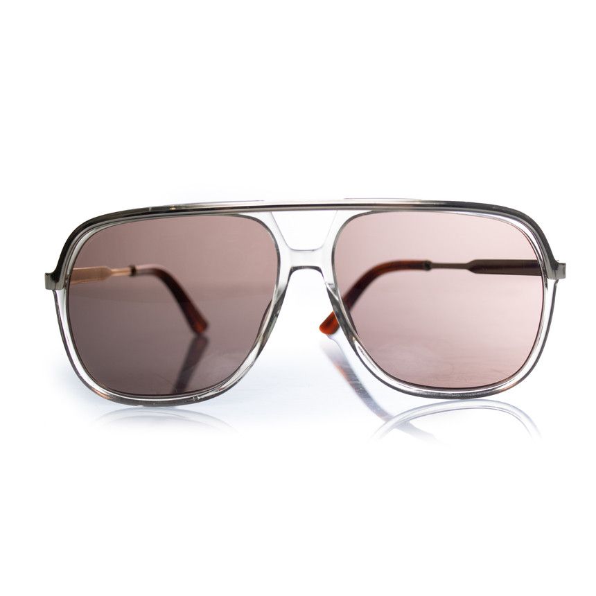 Gucci Gucci, transparent and gold aviator Size ONE SIZE - 6 Thumbnail