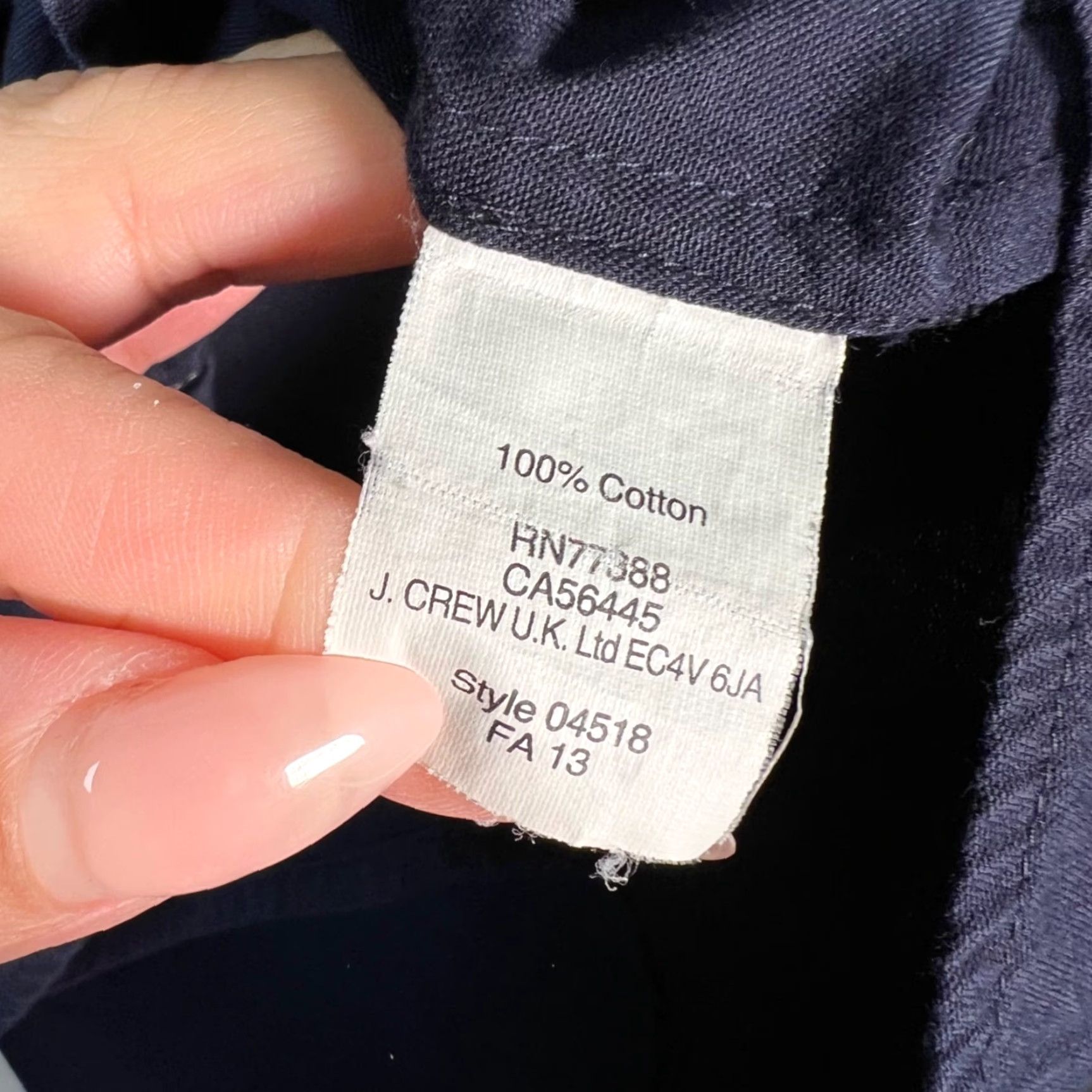 J.Crew J. Crew Blouse Navy Blue Sleeveless Cotton Embellished Jeweled Collar 00 Size XXS / US 00 / IT 34 - 4 Thumbnail