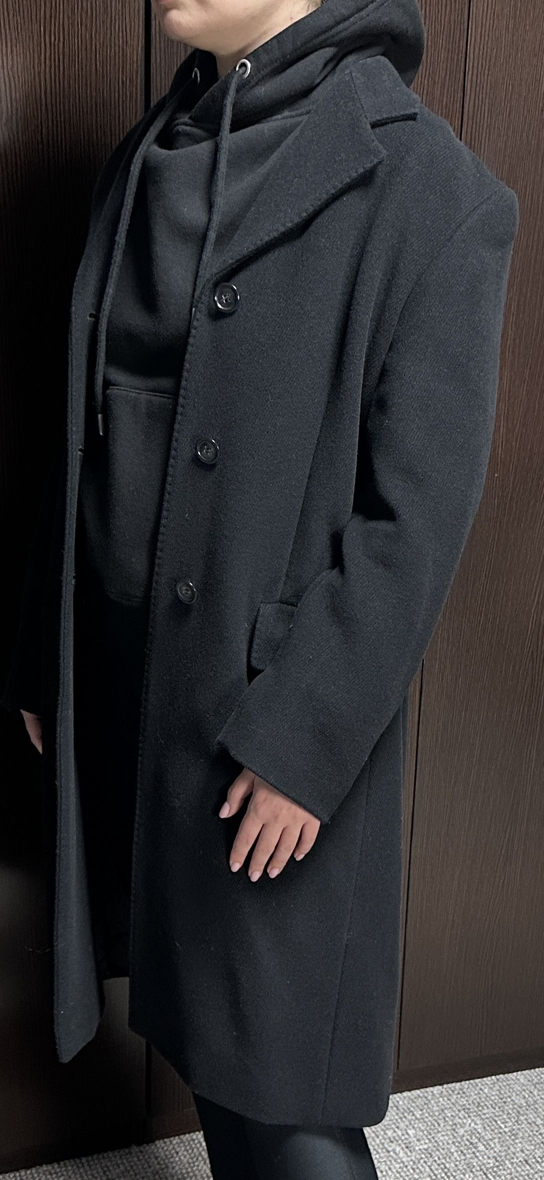 MAX&Co. × Max Mara × Weekend Max Mara Max Mara Black Women's Coat Size M-L 70% Wool 15% angora Size M / US 6-8 / IT 42-44 - 8 Thumbnail