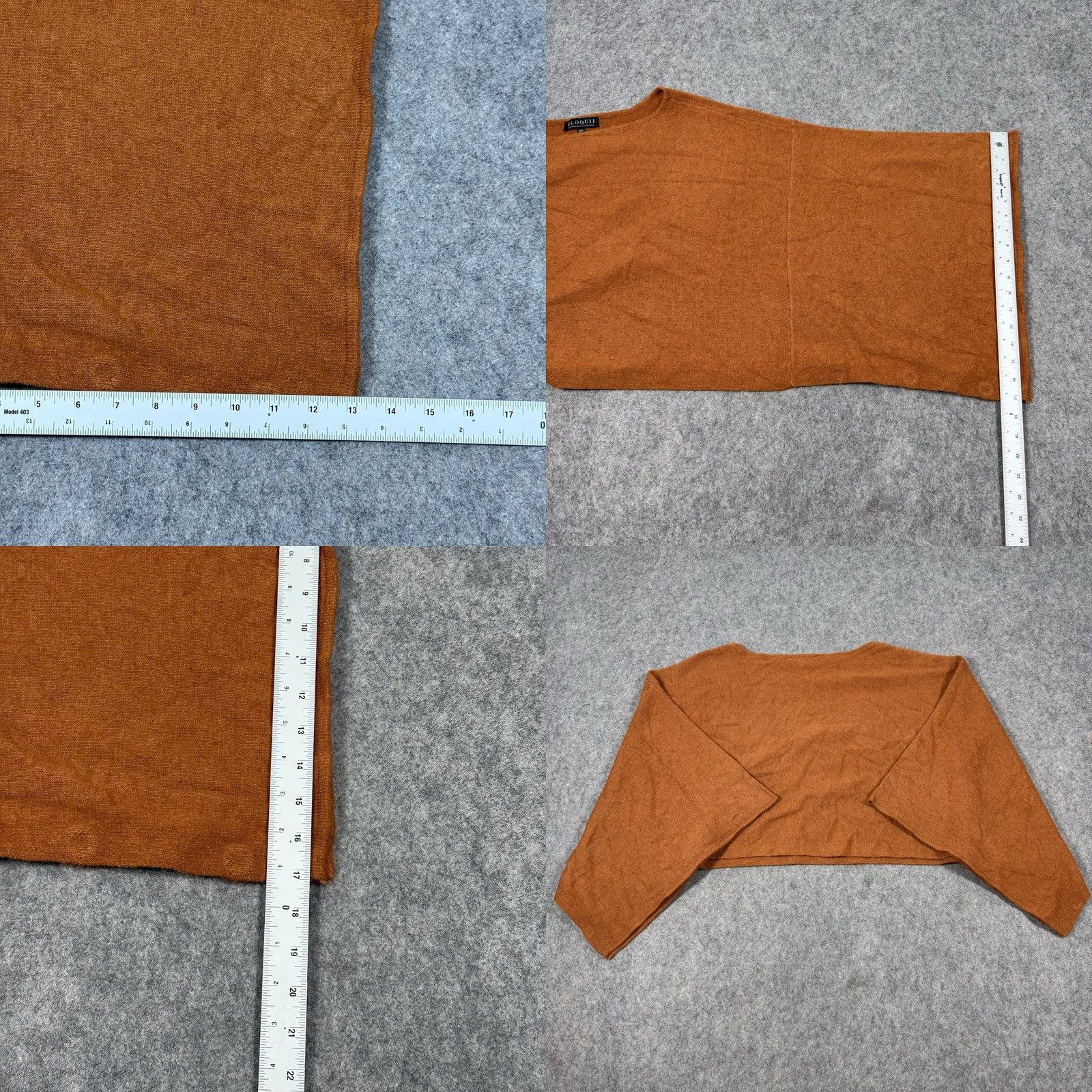 Vintage VINTAGE Eloquii Overside Draped Cropped Stretch Sweater Fit Women's Size 18/20 Brown NWT Size XXL / US 16-18 / IT 52-54 - 11 Thumbnail