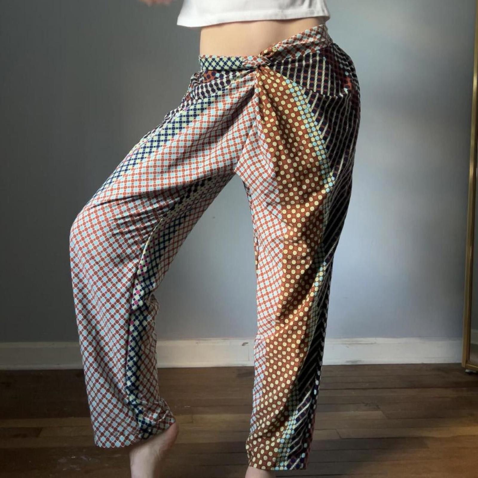 Other multi-coloured retro pants Size 28" / US 6 / IT 42 - 2 Thumbnail
