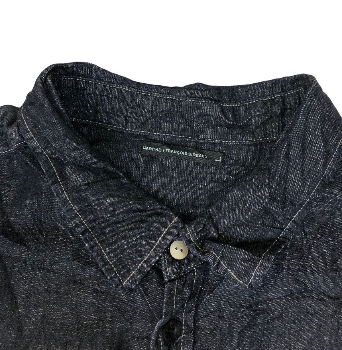 Japanese Brand × Marithe + Francois Girbaud Marithe Francois Girbaud Blue Indigo Button Up Shirt Size US L / EU 52-54 / 3 - 8 Thumbnail