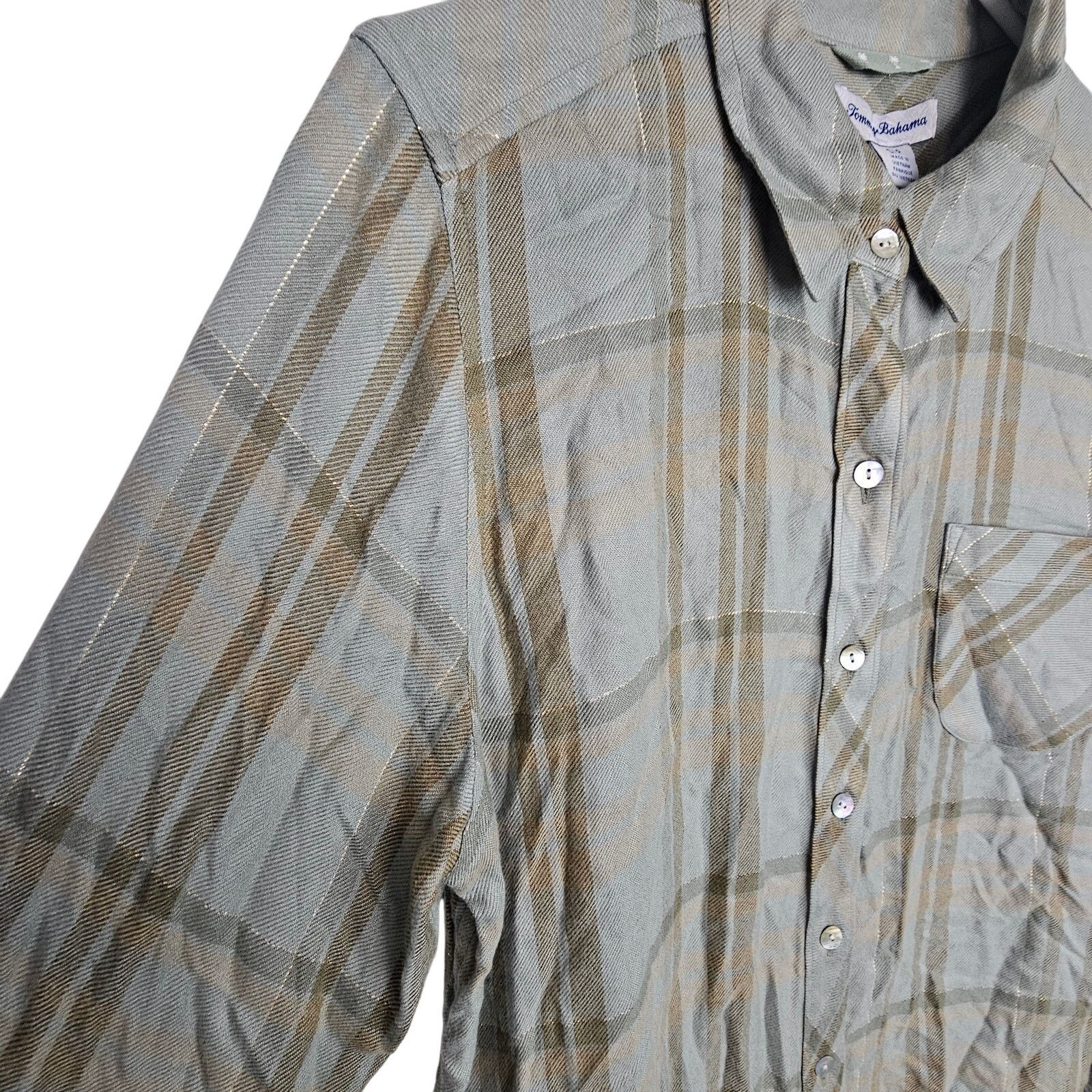 Tommy Bahama Tommy Bahama Seabed Sands Flannel Shirt Coastal Grandma Size S / US 4 / IT 40 - 5 Thumbnail