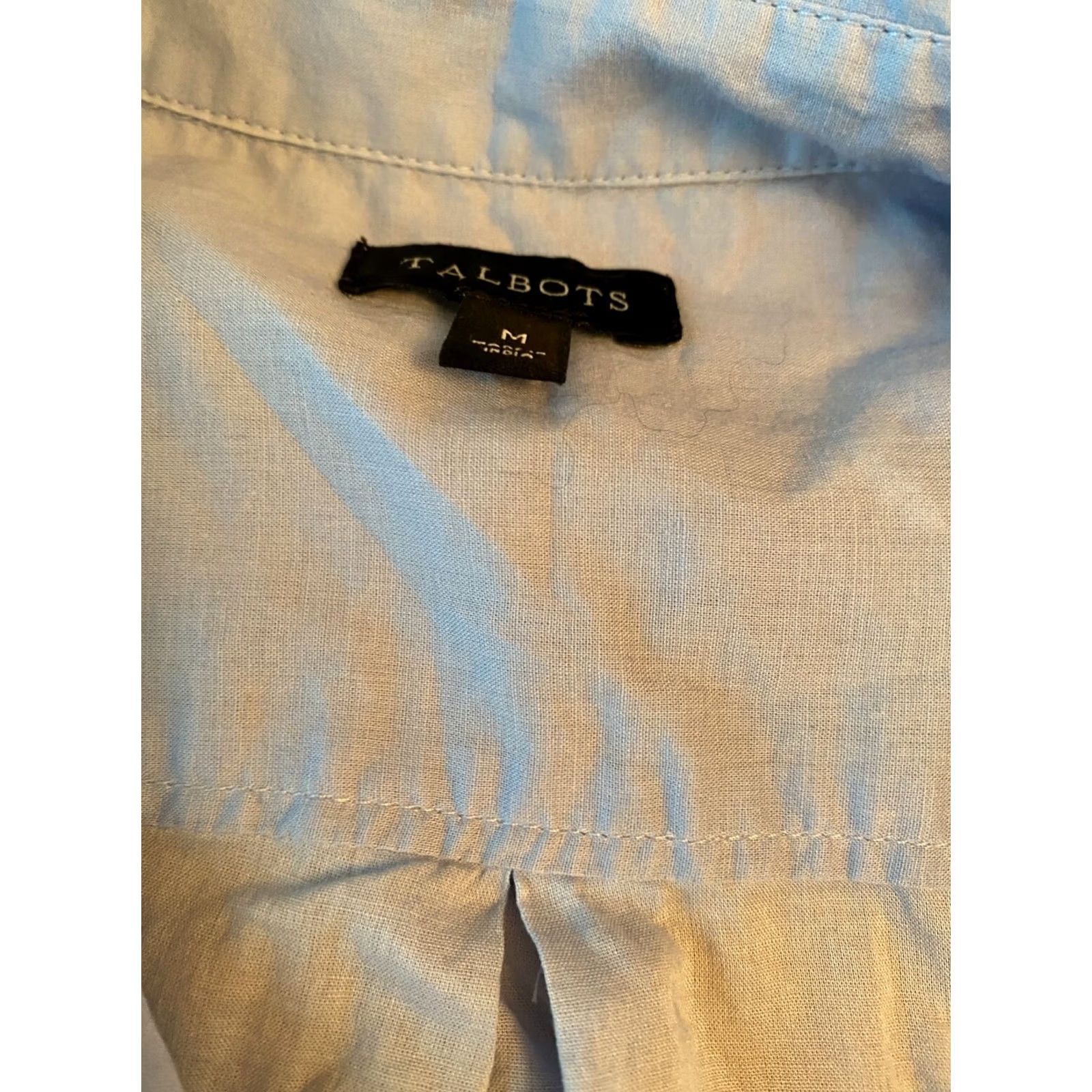 Talbots TALBOTS Shirt Womens M 3D Flower Button Up Blue Size M / US 6-8 / IT 42-44 - 4 Thumbnail
