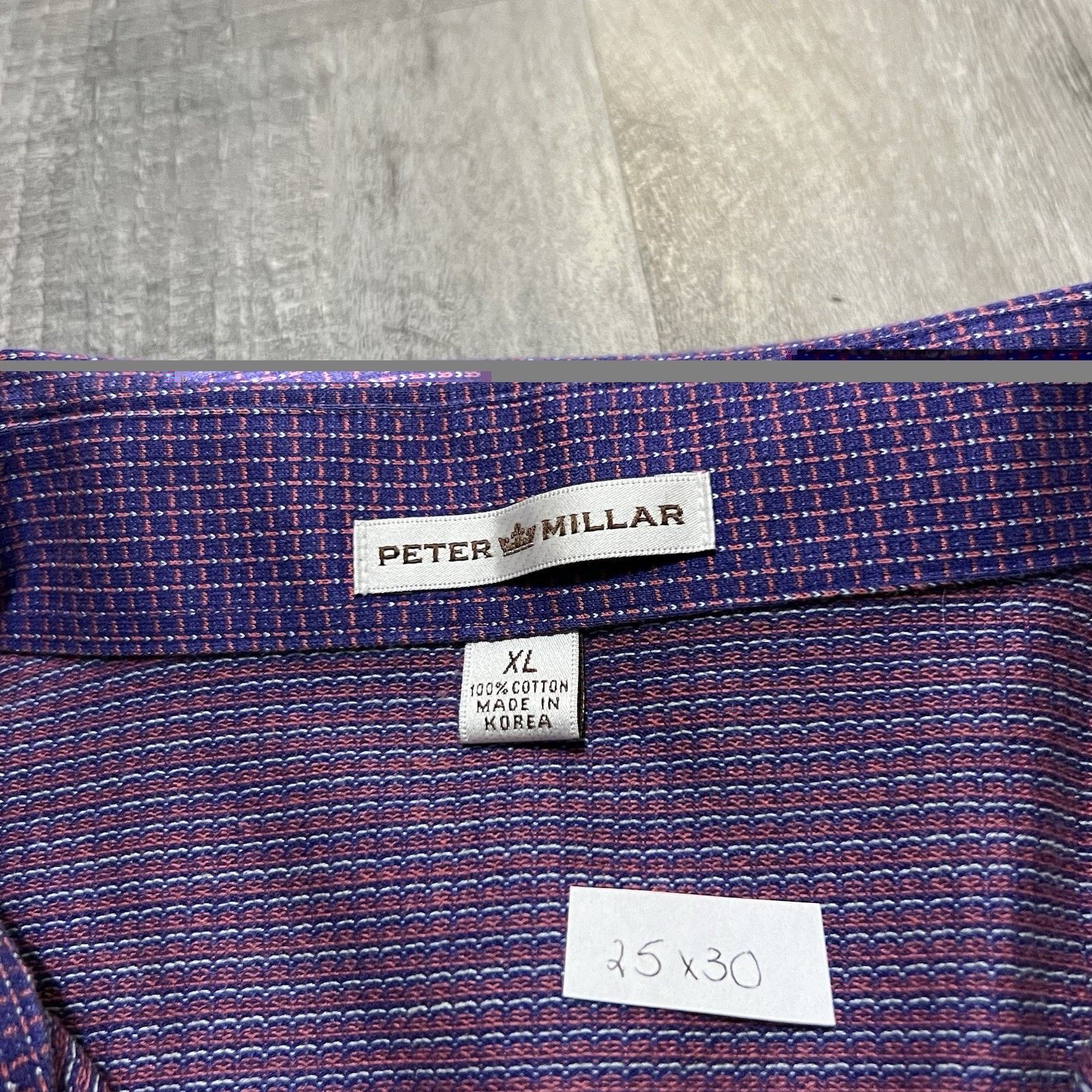 Peter Millar Peter Millar Polo XL Micro Check Plaid Golf Geometric Cotton Size US XL / EU 56 / 4 - 5 Thumbnail