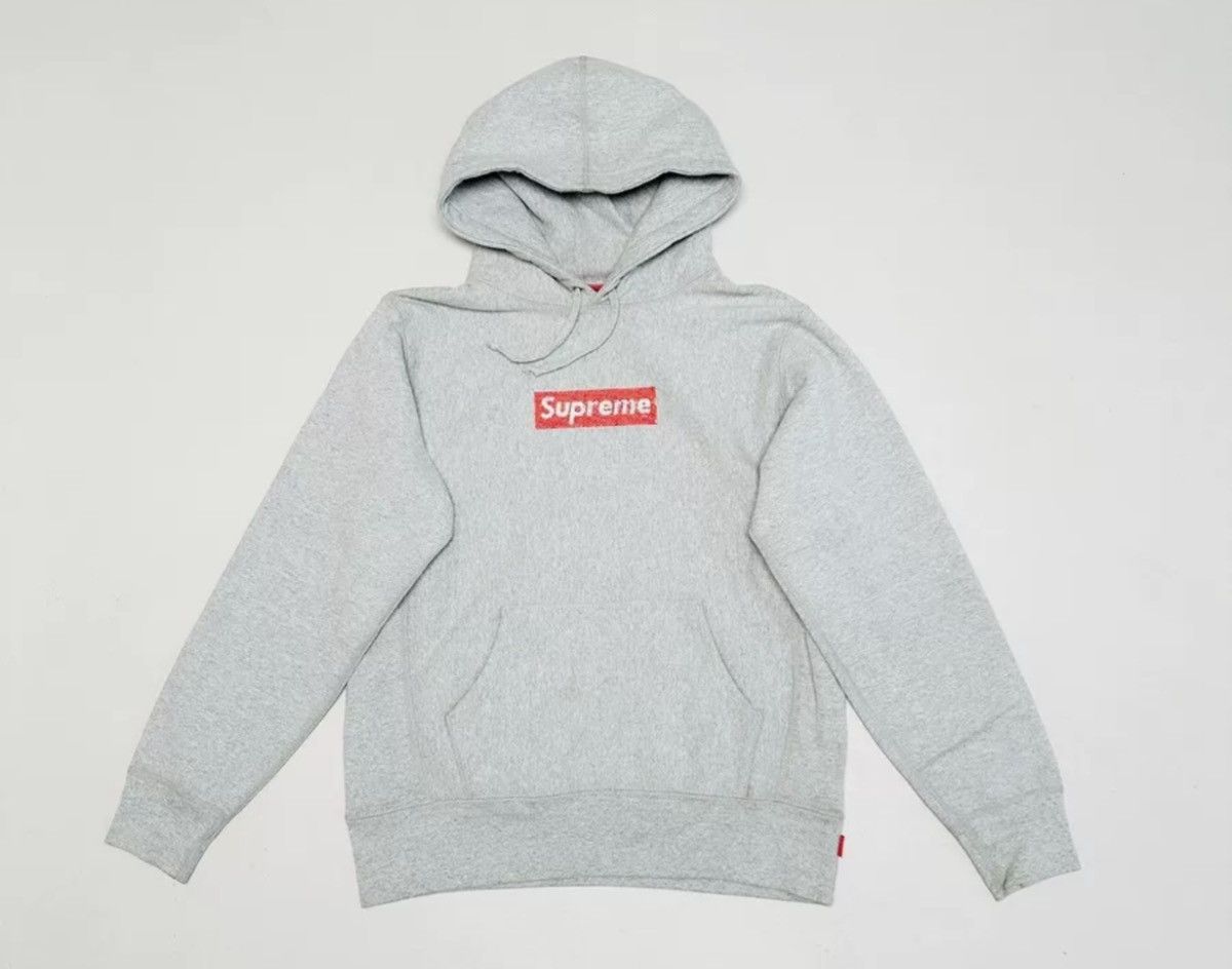 Supreme Supreme Swarovski grey box logo hood hoodie sweatershirt Size US S / EU 44-46 / 1 - 2 Thumbnail