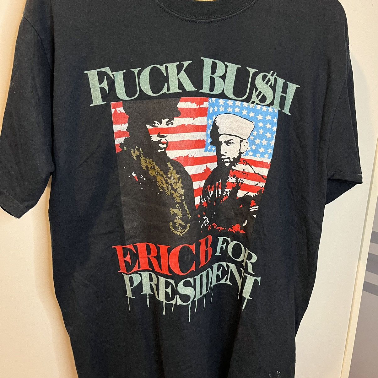 Rap Tees Vintage Eric B & Rakim "Fuck Bush Eric B For President" Tee Size US L / EU 52-54 / 3 - 2 Thumbnail