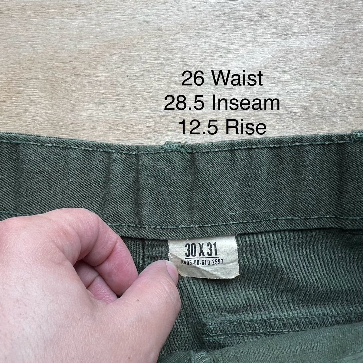 Vintage Vintage Military OG 507 Pants 26x28.5 Green Army Workwear Size US 26 / EU 42 - 6 Thumbnail