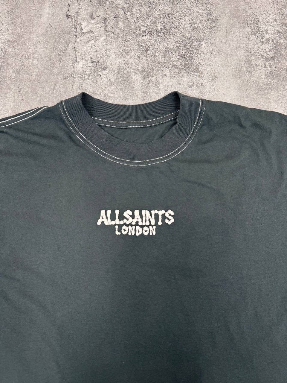 Allsaints AllSaints London Men Cotton T-Shirt Dark Grey Size S Size US S / EU 44-46 / 1 - 2 Thumbnail
