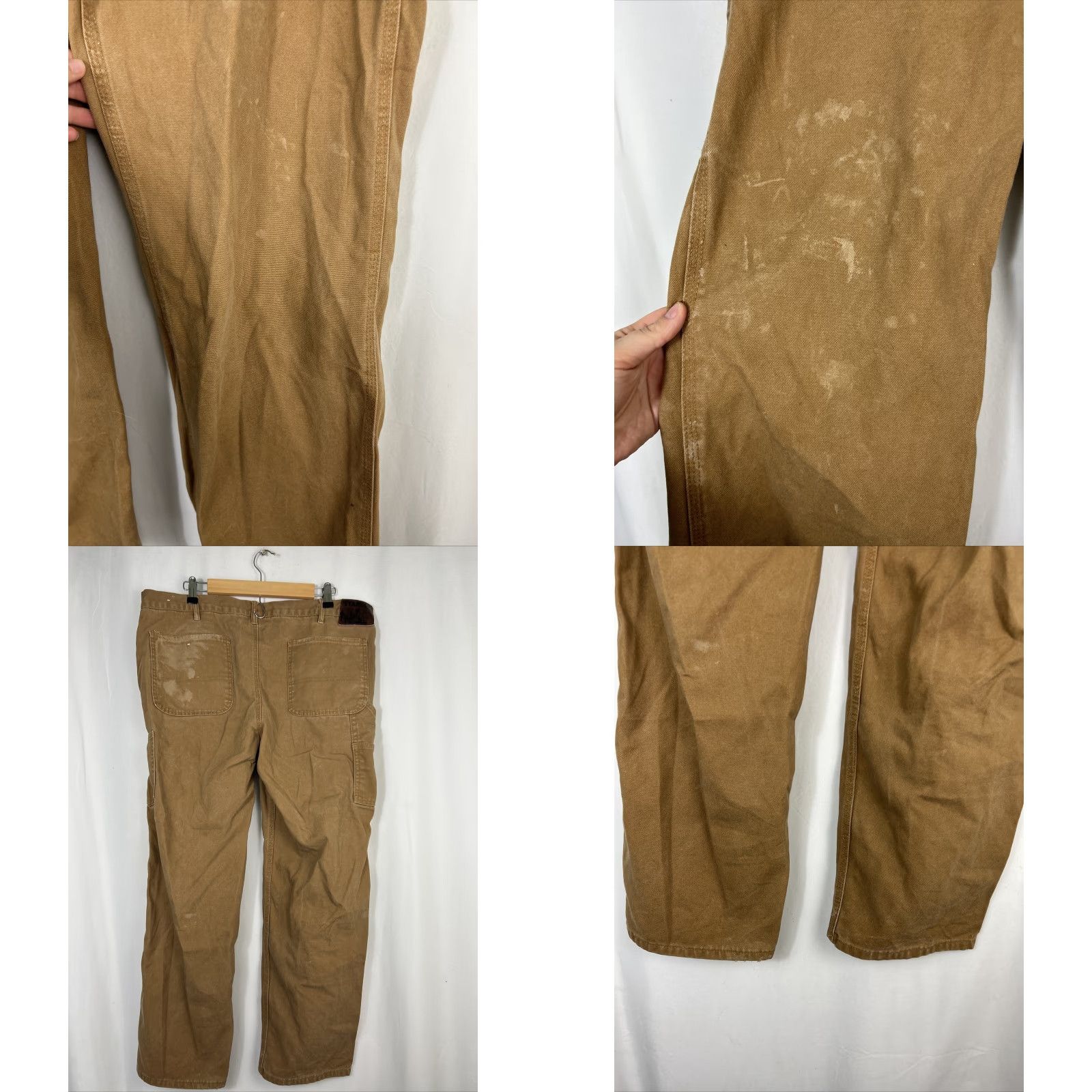 Vintage VINTAGE Stanley Mens 38x30 Duck Brown Carpenter Utility Pants 100% Cotton Stains Brown 38 30 Mens Pants Carpenter Cotton Stains Duck Brown Stanley Size US 38 / EU 54 - 8 Thumbnail