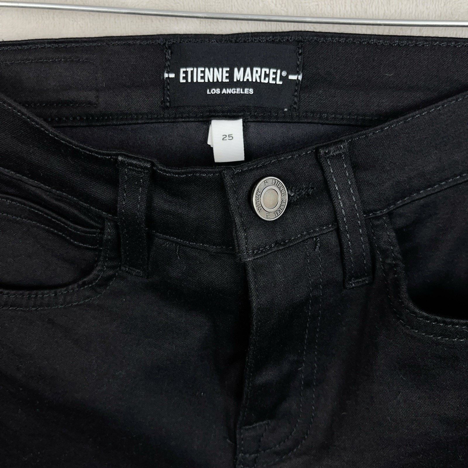 Other Etienne Marcel EM 1080 Side Zip Moto Skinny Black Jeans 25 Size 25" / US 0 / IT 36 - 4 Thumbnail