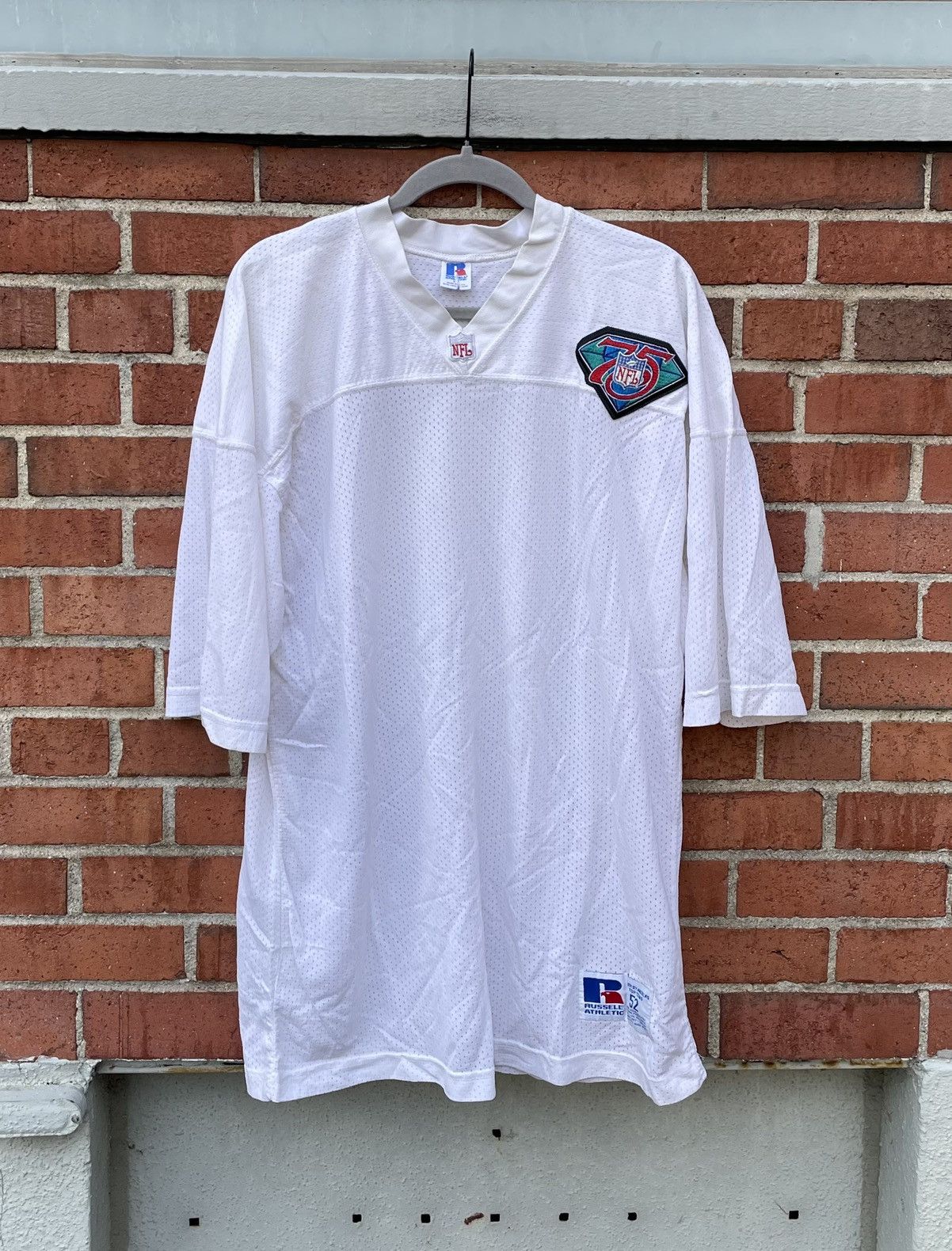 Russell Athletic Rare VTG 90s Russell Athletic NFL 75th Anniversary jersey Size US XL / EU 56 / 4 - 1 Thumbnail