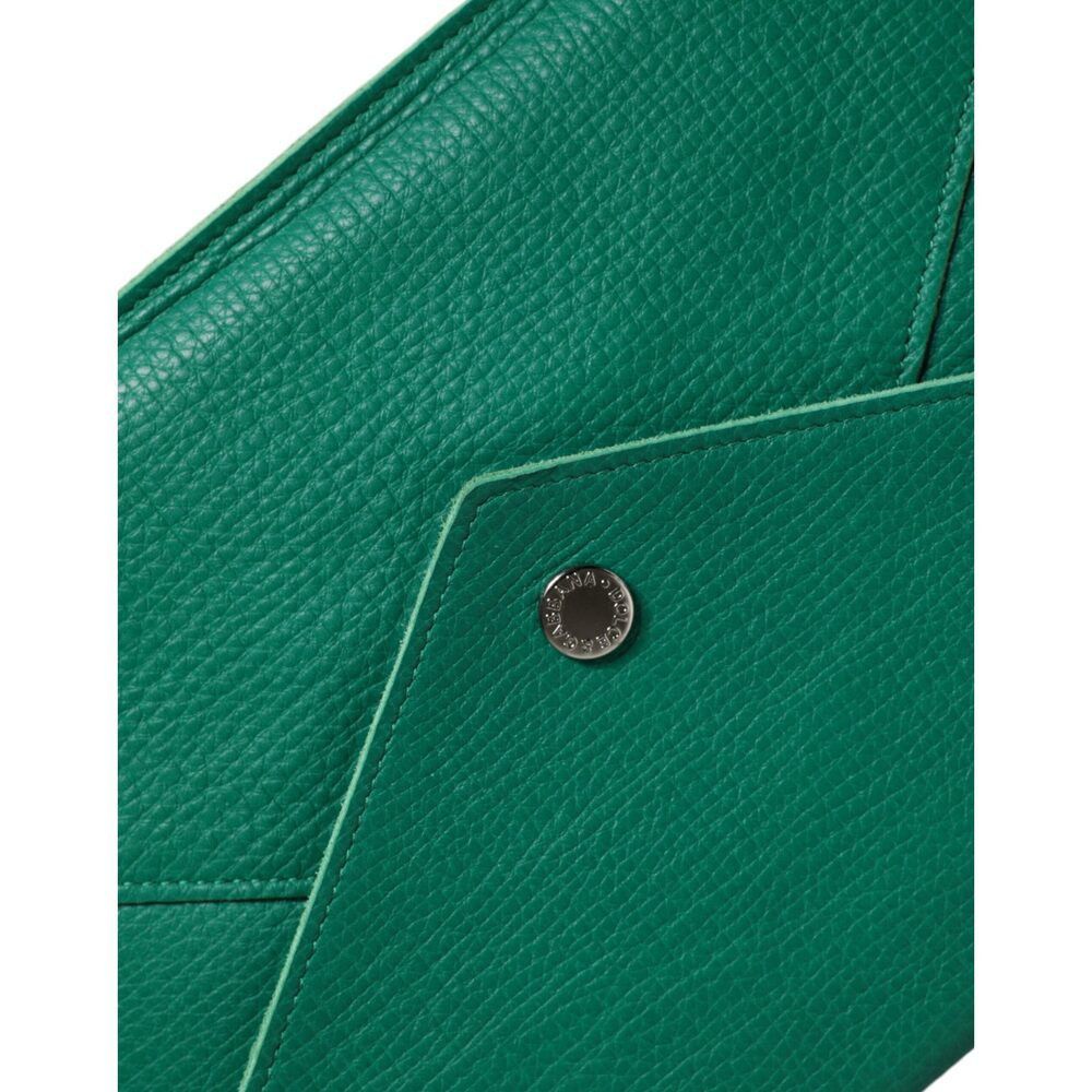 Dolce & Gabbana Dolce & Gabbana Green Leather Handbag Clutch Mini Purse Pouc Size ONE SIZE - 5 Thumbnail