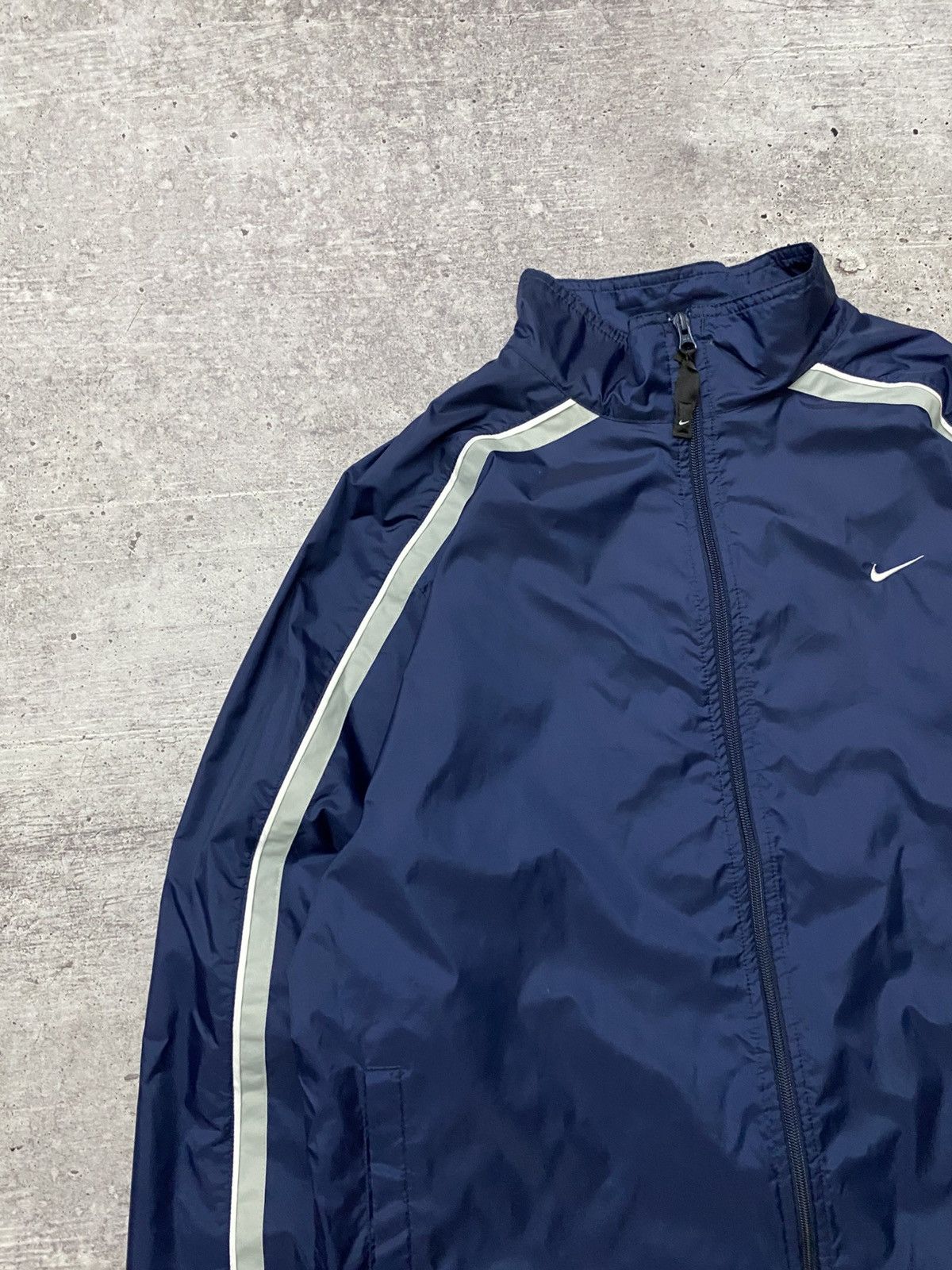 Nike × Vintage 90’s Vintage Nylon Stripe Jacket Size US L / EU 52-54 / 3 - 5 Thumbnail