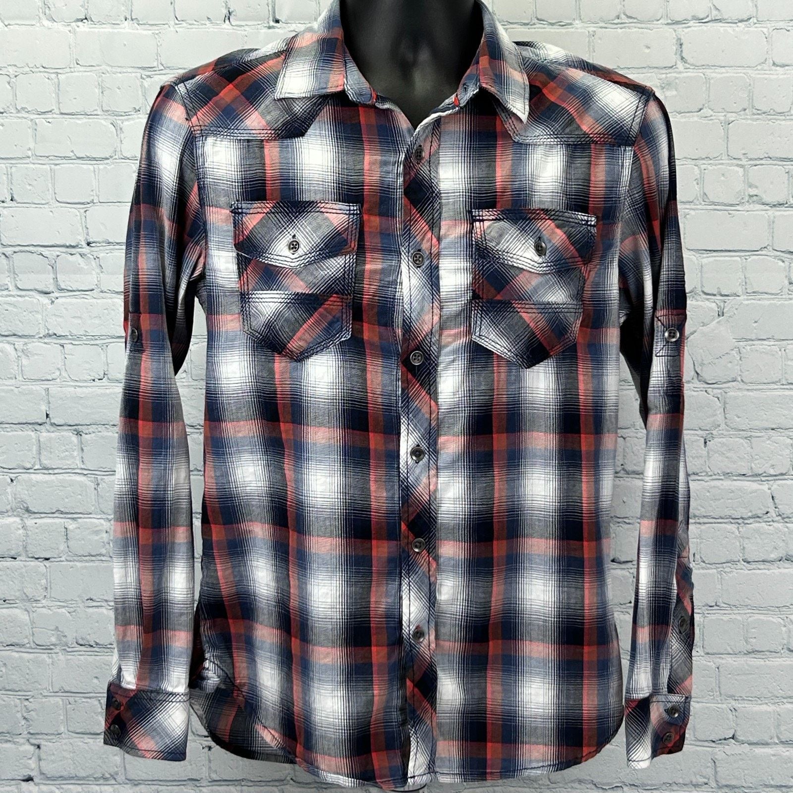 Rock & Republic Rock & Republic Button Front Shirt Roll Tab S Small Size US S / EU 44-46 / 1 - 2 Thumbnail
