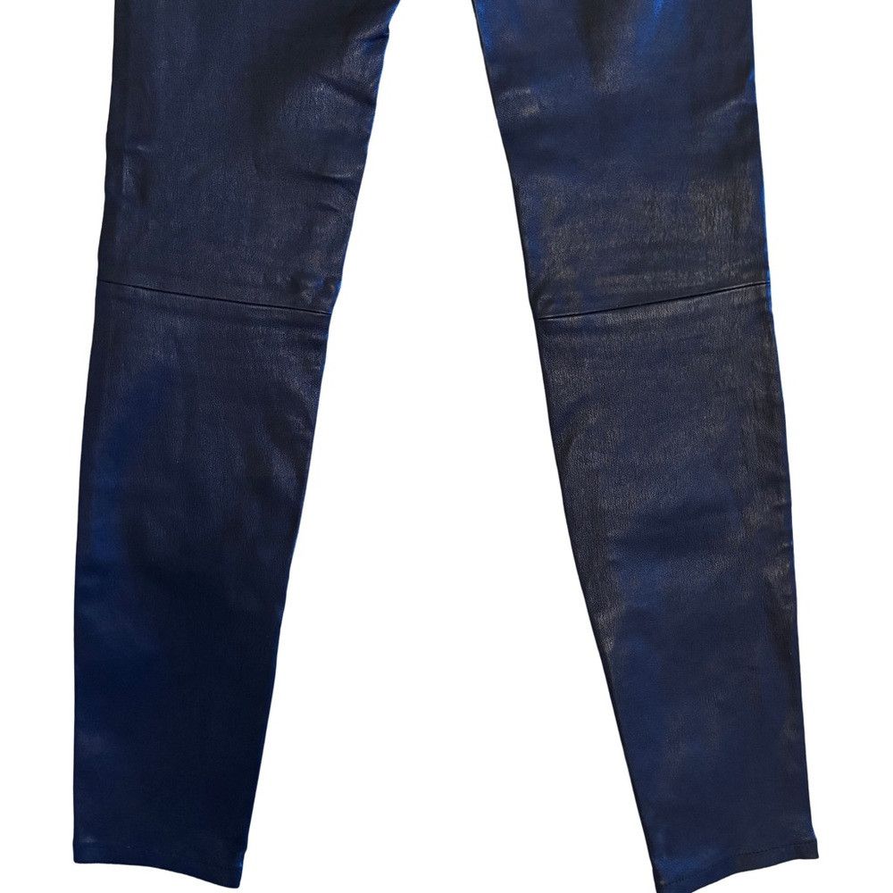 Rag & Bone Rag & Bone Black Leather Skinny Jeans with Zipper Finishes Size 25" / US 0 / IT 36 - 8 Thumbnail