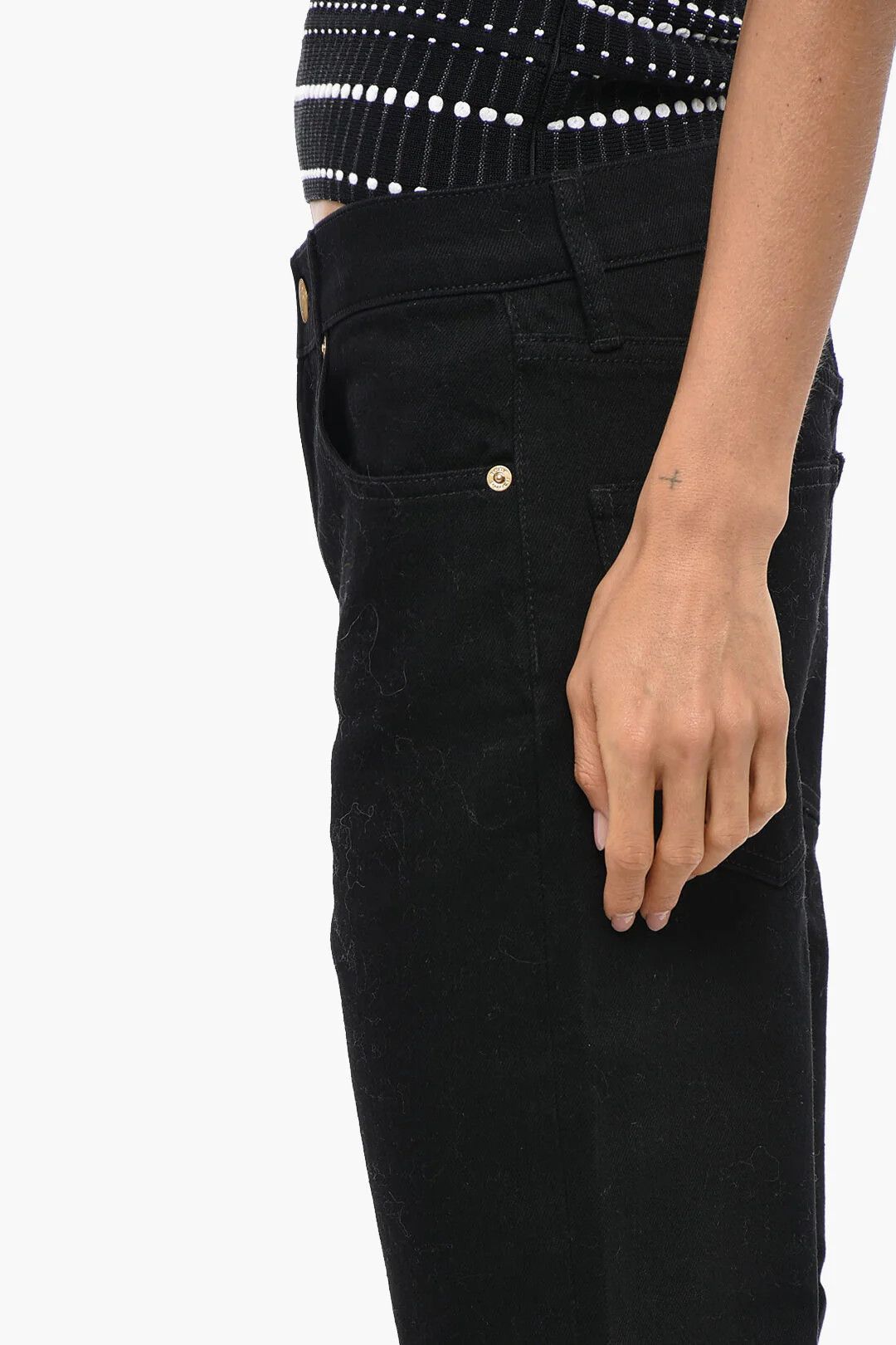 Tory Burch og1mm0426 Dark-Wash Jeans in Black Size 25" / US 0 / IT 36 - 2 Thumbnail