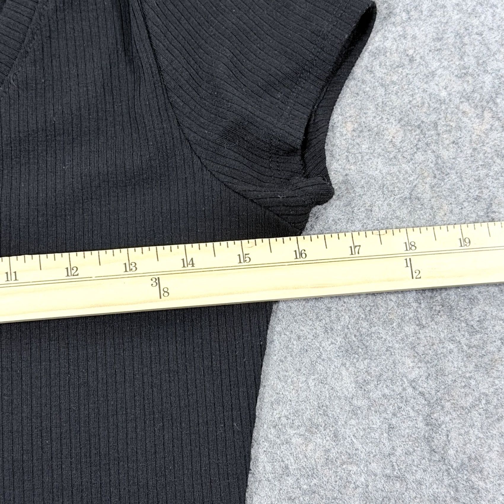 destin Destined Casual Stretch Ribbed Pullover Shirt Top Fits Women's Size Medium Black Size M / US 6-8 / IT 42-44 - 7 Thumbnail