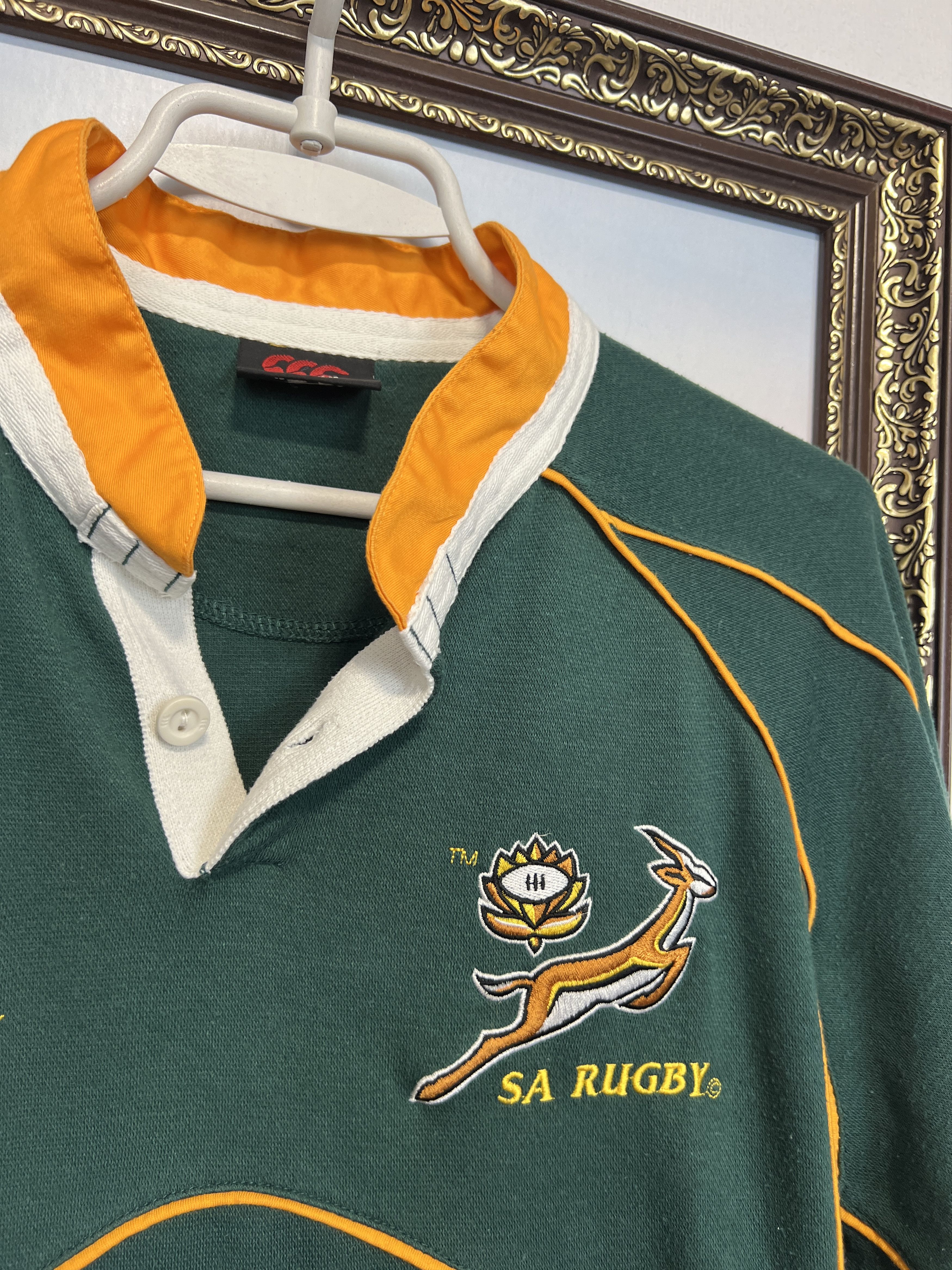 Vintage Canterbury South Africa Rugby Union Jersey Long Sleeve Size US L / EU 52-54 / 3 - 6 Thumbnail