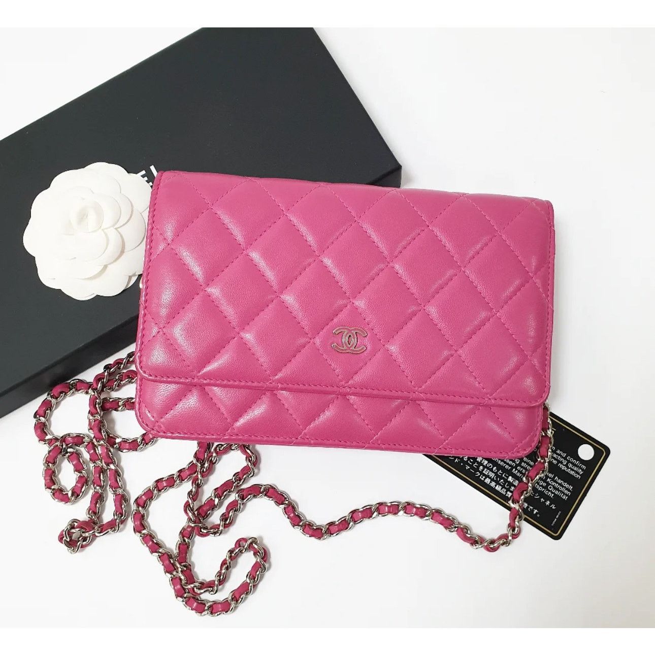 Chanel Chanel Wallet On Chain Pink Leather Size ONE SIZE - 1 Thumbnail