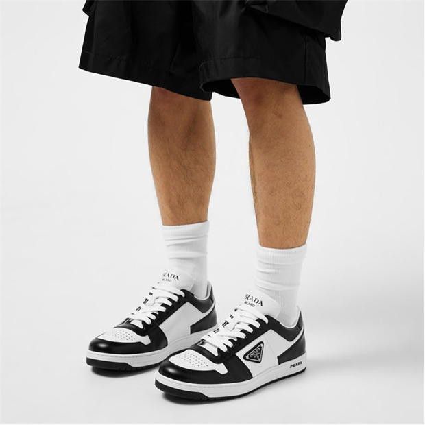Prada Men'S Downtown Leather Low Top Trainers Size US 9 / EU 42 - 2 Thumbnail