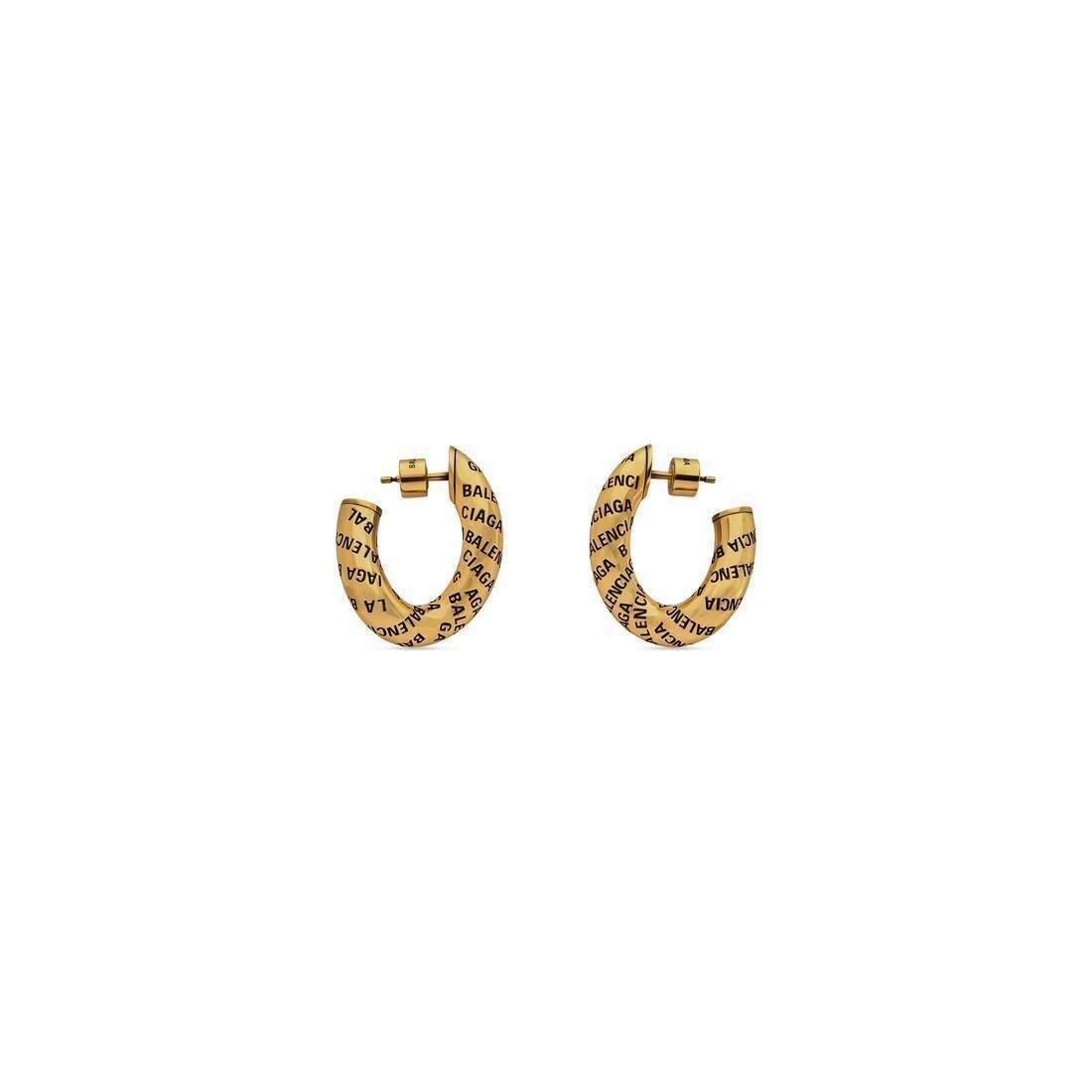 Balenciaga o1bcso1str1124 Size: OS / Logo Earrings in Gold Size ONE SIZE - 1 Thumbnail
