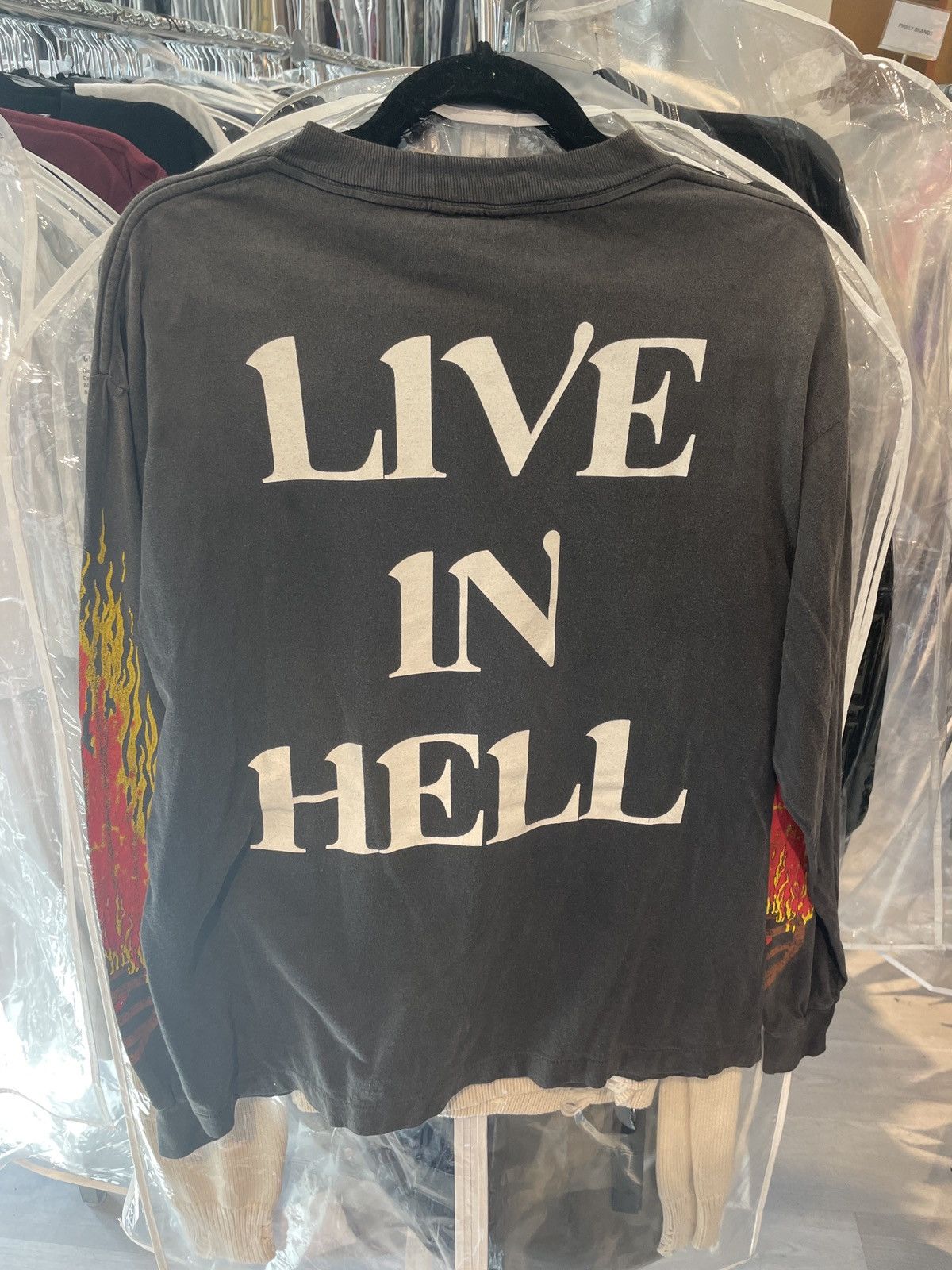 Saint Michael Saint Michael Live in Hell Long-Sleeve T-Shirt Black S Size US S / EU 44-46 / 1 - 2 Thumbnail