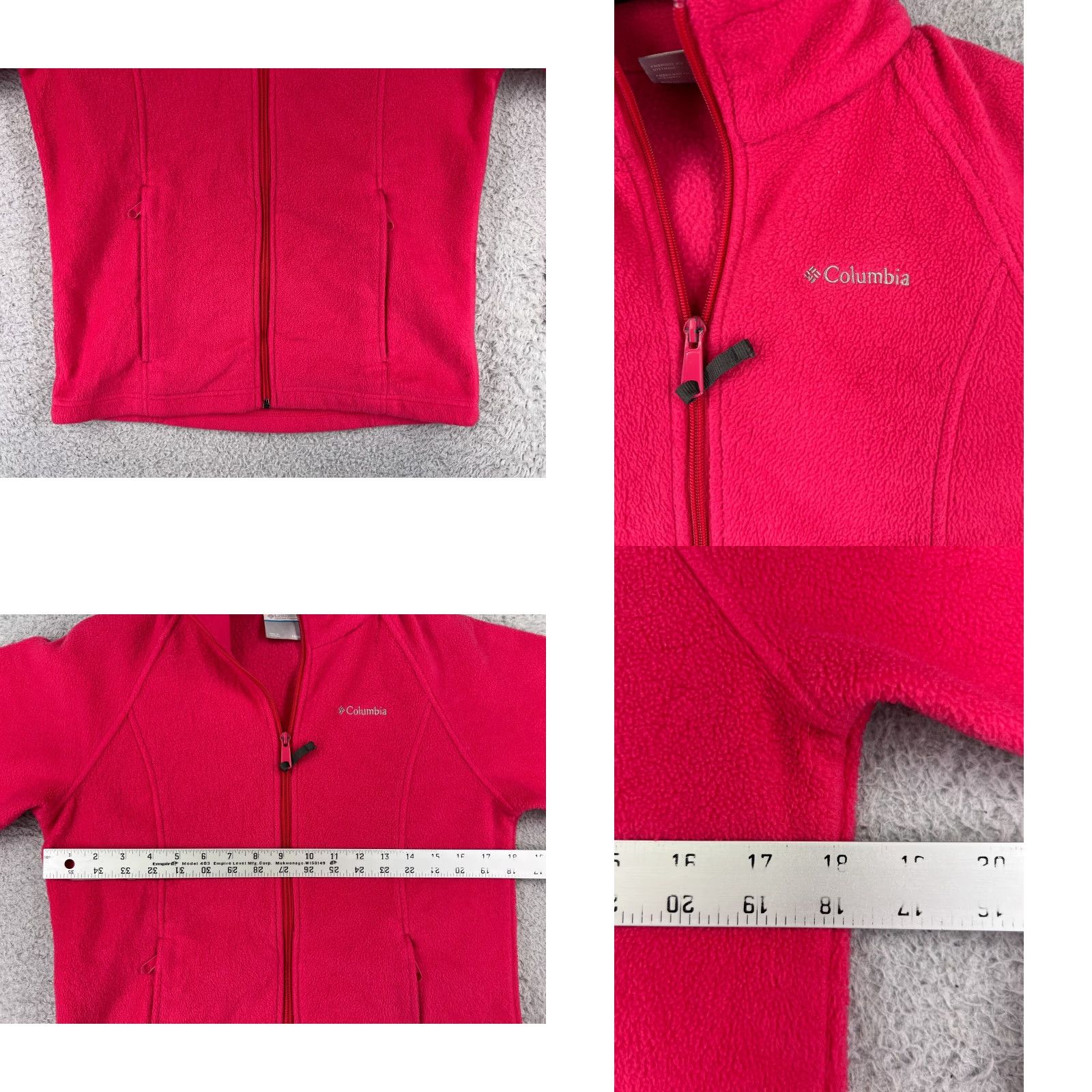 Pinko Columbia Jacket Girls Large Pink Full Zip Mock Neck Polyester Fleece Hiking Gorp Size L / US 10 / IT 46 - 8 Thumbnail
