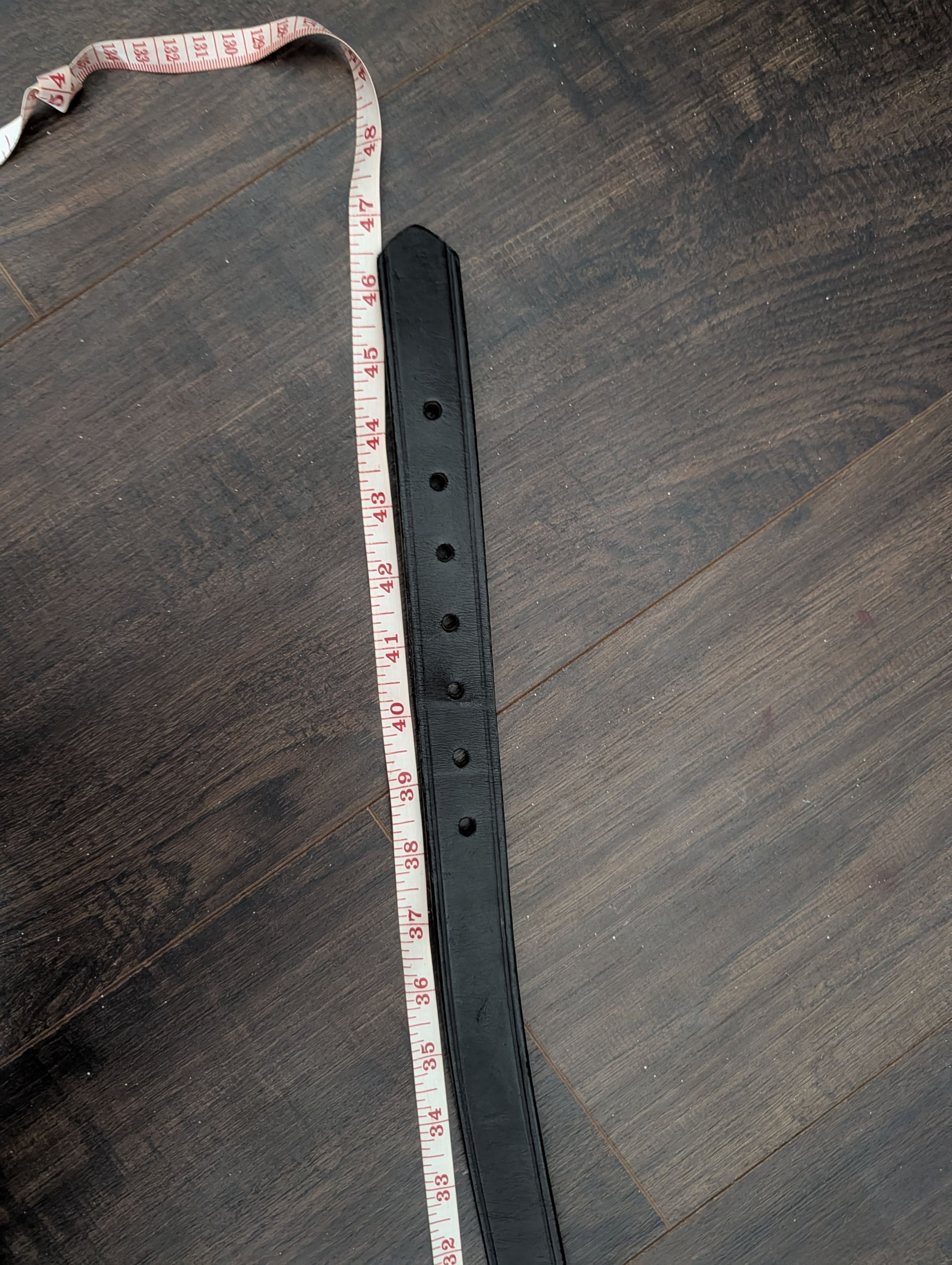 Boston Traders BOSTON LEATHER Black leather made in USA gold belt Size 40 - 9 Thumbnail