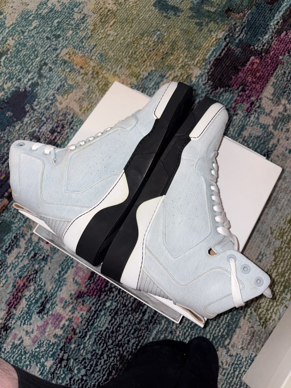 Givenchy 2016 DS GIVENCHY DENIM TYSON SNEAKERS Size US 13 / EU 46 - 3 Thumbnail