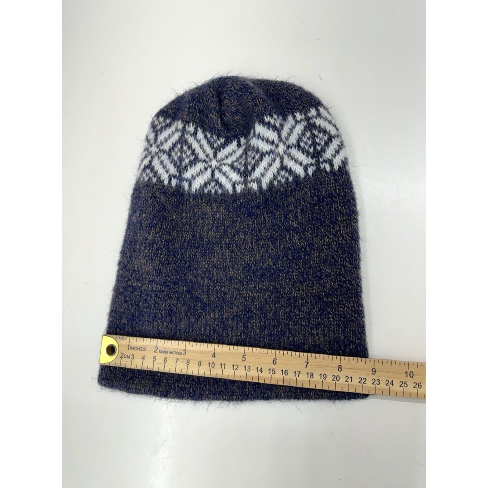 Vintage Unbranded Womens Hat Blue Snowflake Beanie Pull On Knit Hat Beanie Womens Blue Snowflake Knit Casual Outdoor Winter Beanie Womens Hats Size ONE SIZE - 5 Thumbnail