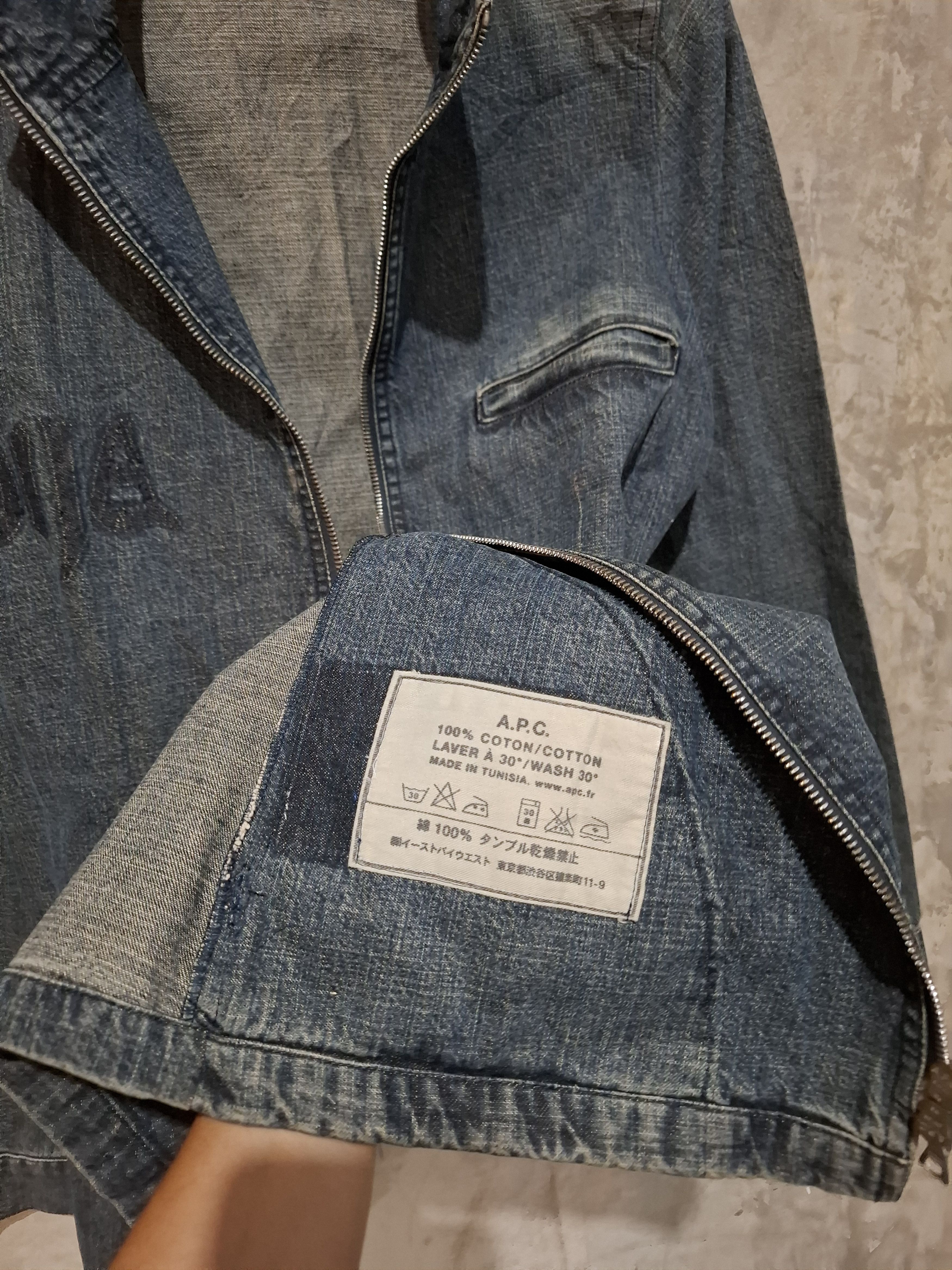 A.P.C. Vintage A.P.C Jeans Denim Jacket with Zippers Size M / US 6-8 / IT 42-44 - 7 Thumbnail