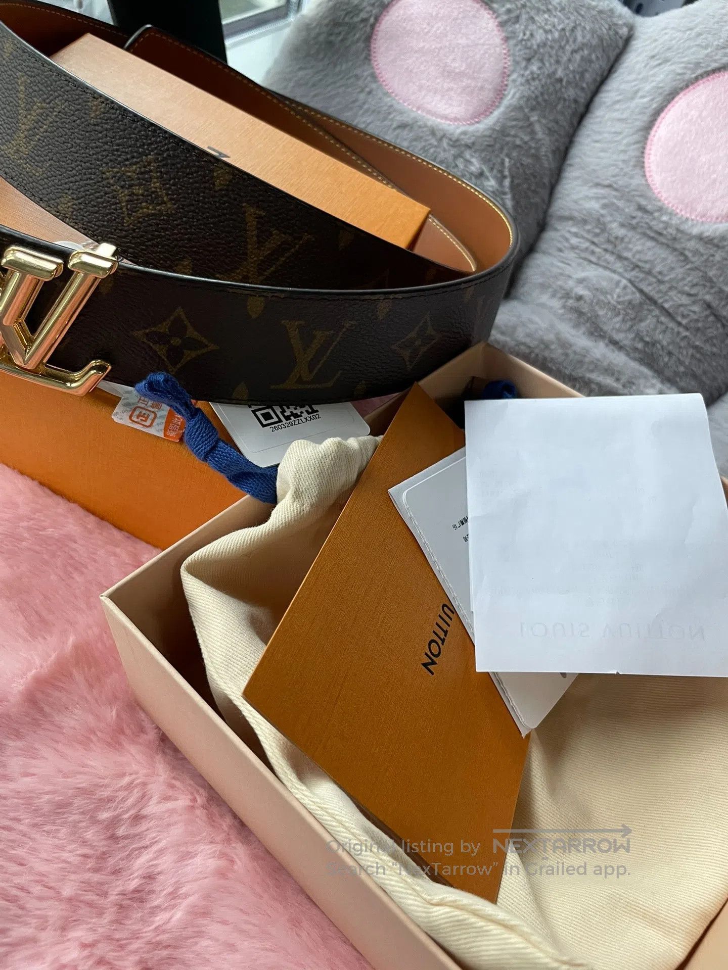 Louis Vuitton Louis Vuitton size 95 Brown Monogrammed Gold Buckle Belt| Size ONE SIZE - 3 Thumbnail