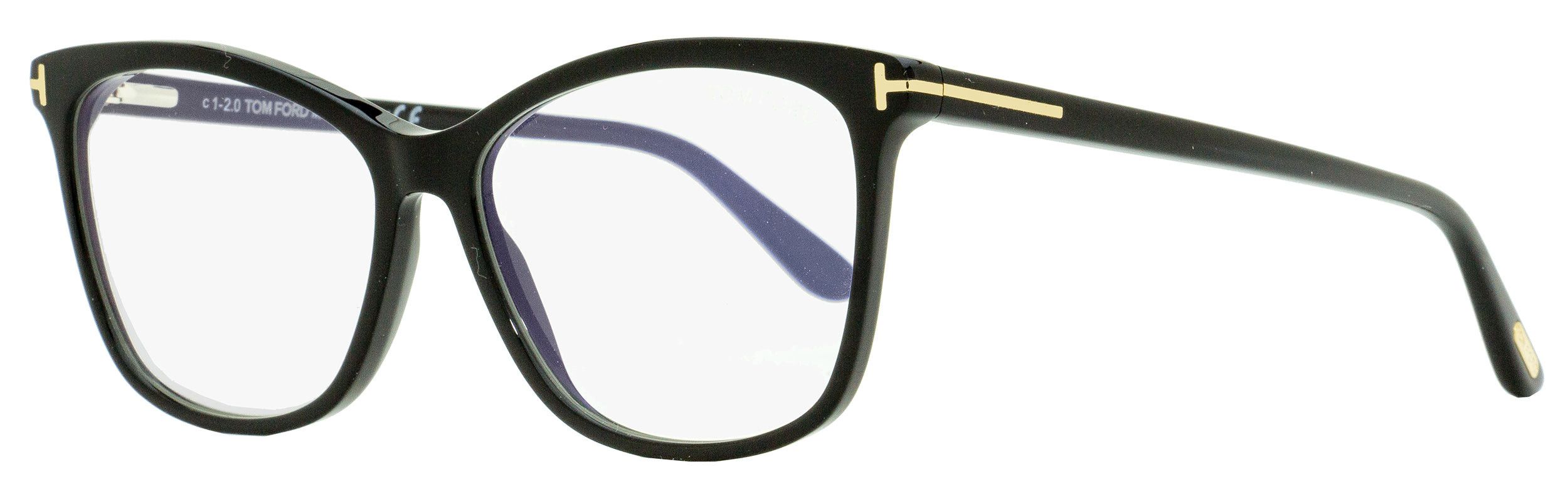 Tom Ford Women Eyeglasses Black Rose Gold Blue Light Block Round FT5770 001 NEW Buy Tom Ford - FT5770-B | Moon & Co Eyewear main image 2