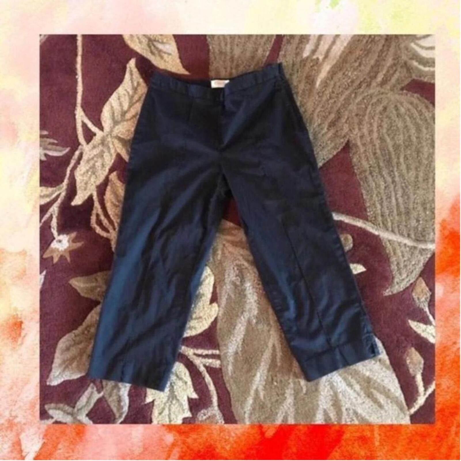 Unknown London Black Cropped Dress Pants Size US 32 / EU 48 - 1 Thumbnail